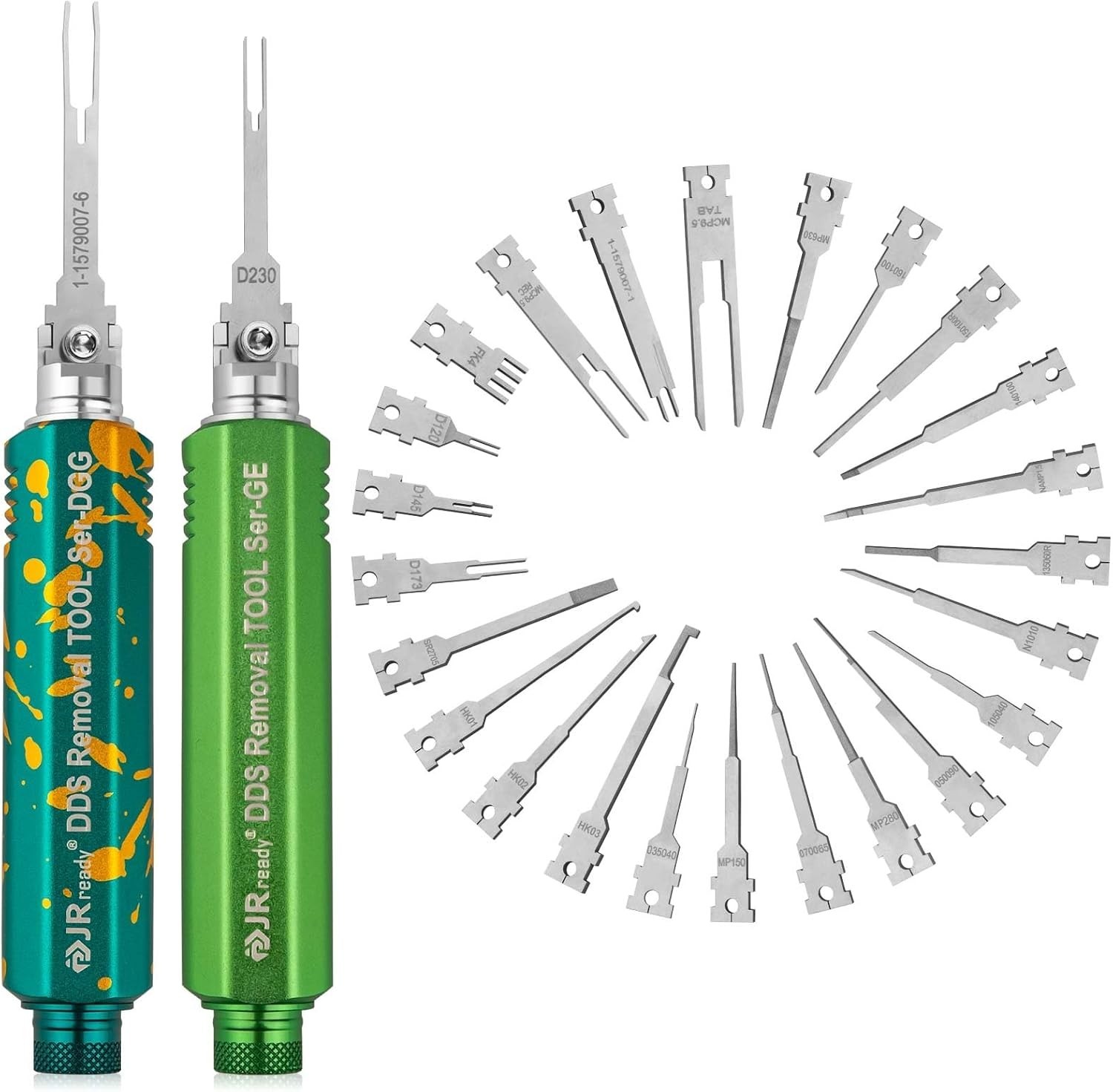 Versatile Dual-Head Terminal Extraction Tool Kit for Deutsch & Molex Connectors