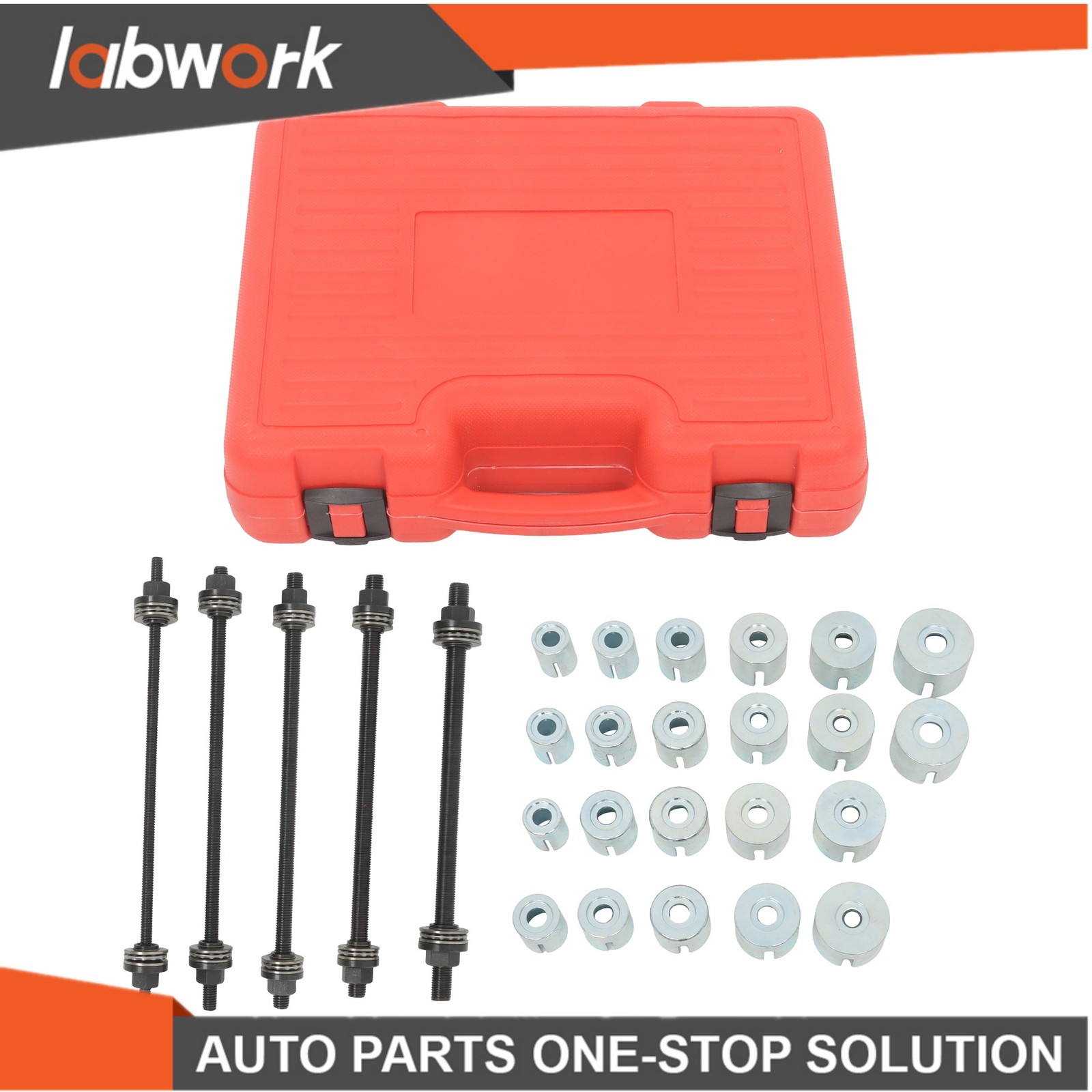 Labwork 27Pcs Press and Pull Sleeve Kit Bush Bearing Removal Insertion Tool