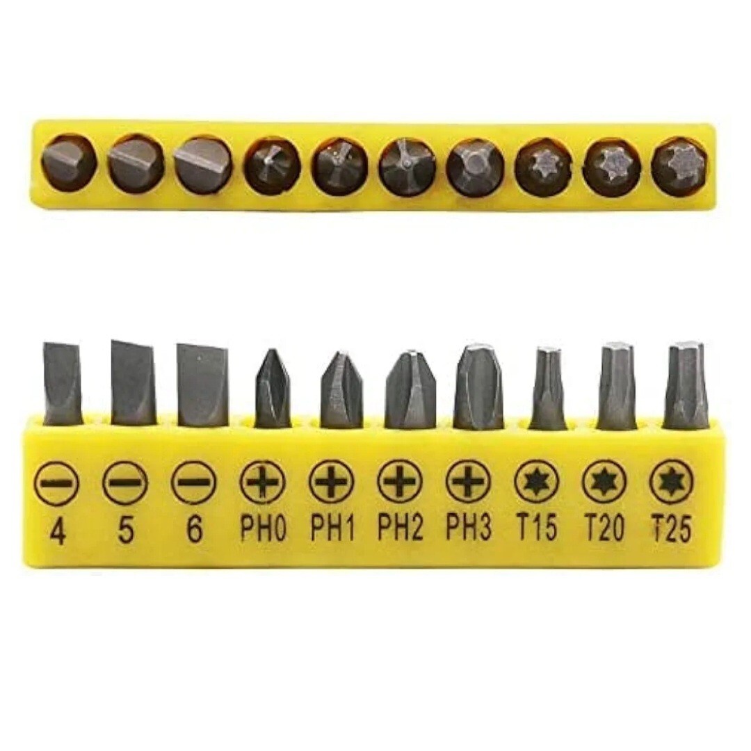 10pc L Type Screwdriver Bits Torx Hex Phillips Flat Head Key Set DIY Tool Set
