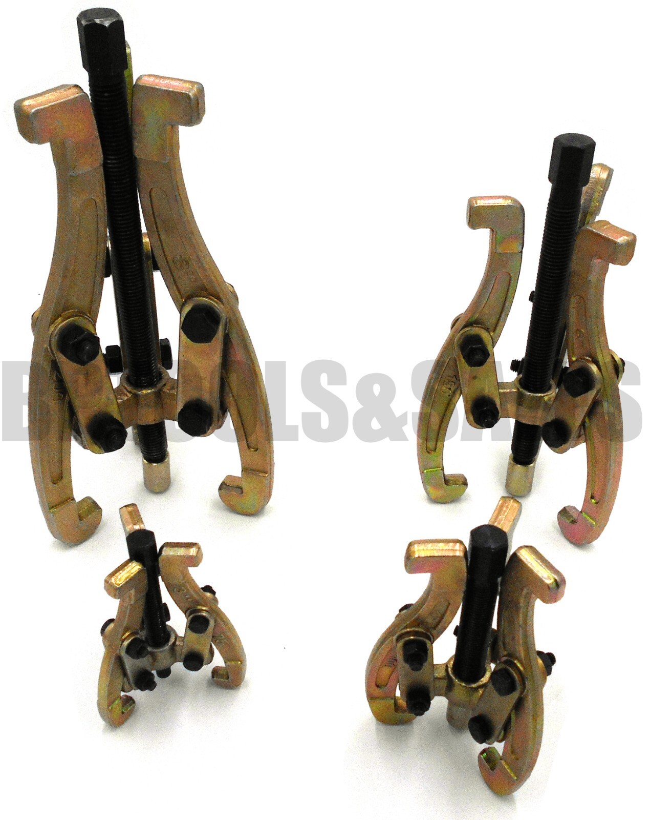 4pc Mechanic Gear Puller 3 Jaw Set 3″ 4″ 6″ 8″ Gear Pulley Bearing Puller Auto