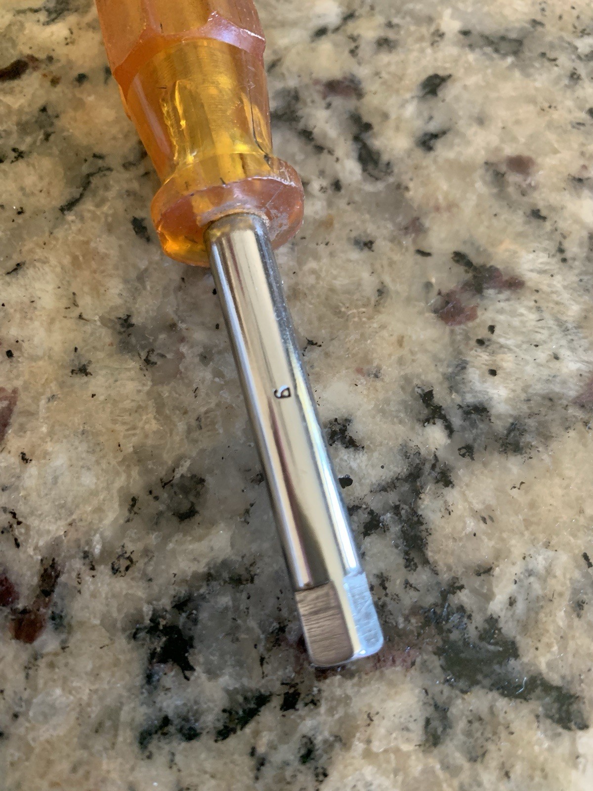 🟡 Vintage Super Snap-On TM4 1/4″ Socket Shank Driver CLEAR AMBER HANDLE