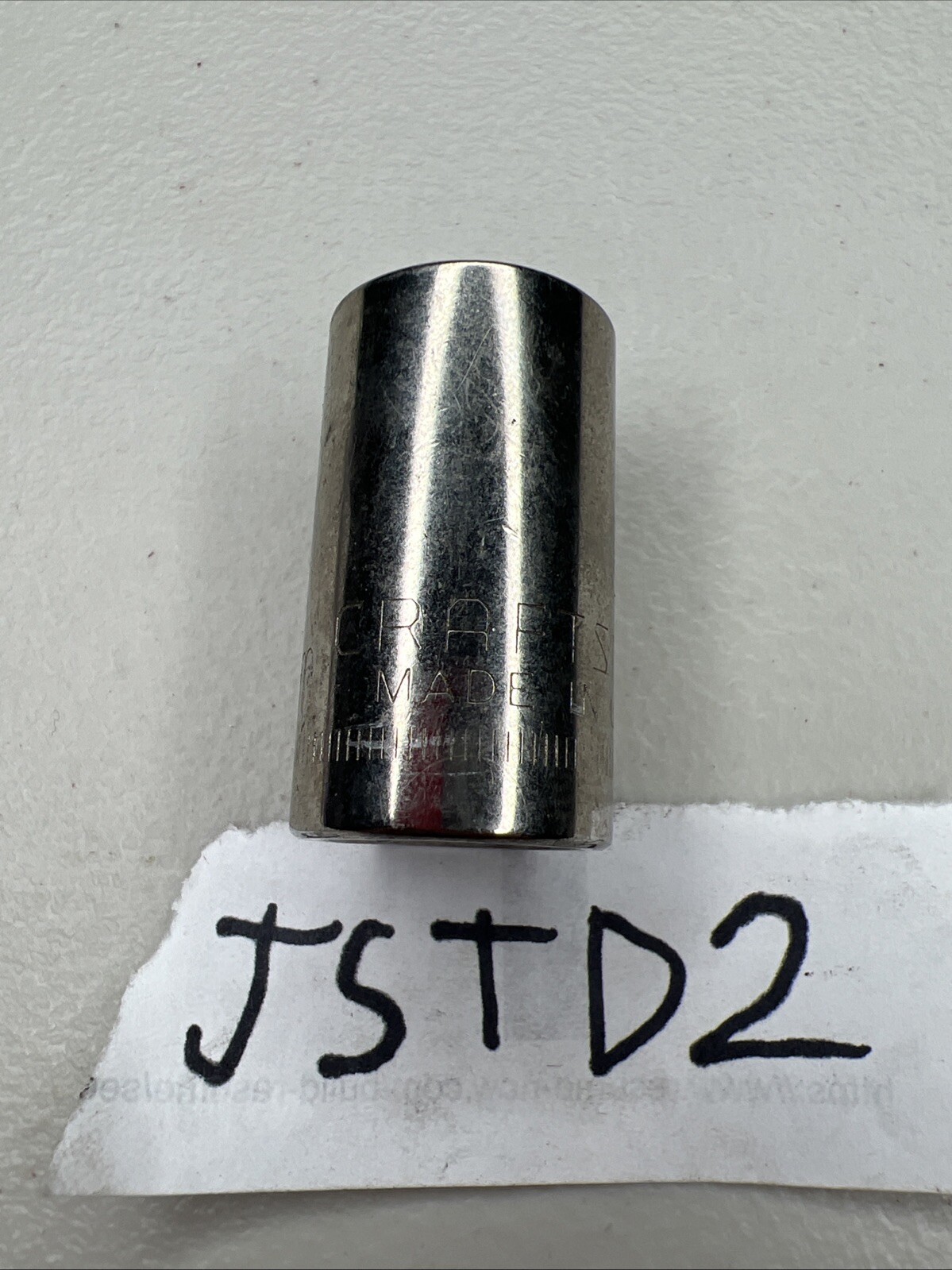 Vintage Craftsman 44236 G1 15mm 12 Point 1/2″ Drive Chrome Socket USA