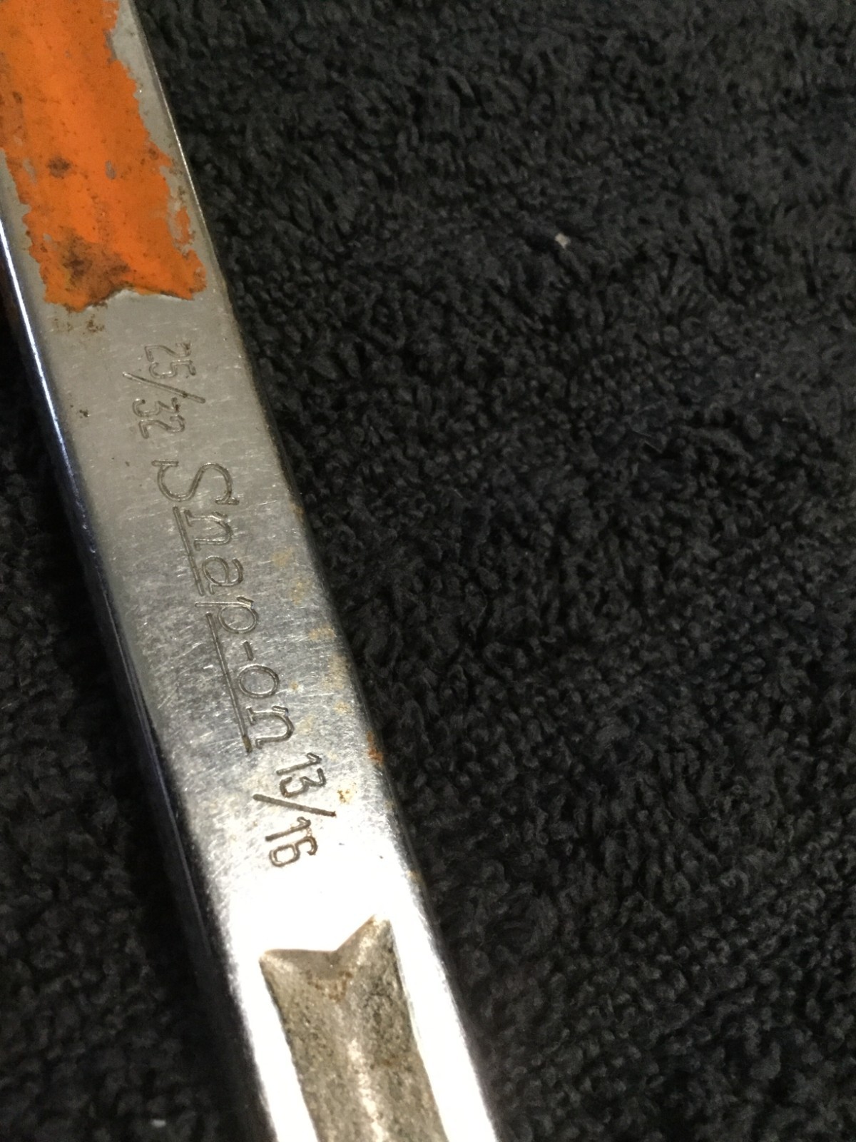 Snap On Vintage 25/32″-13/16″ 12PT SAE Chrome Offset Box End Wrench XV-2526