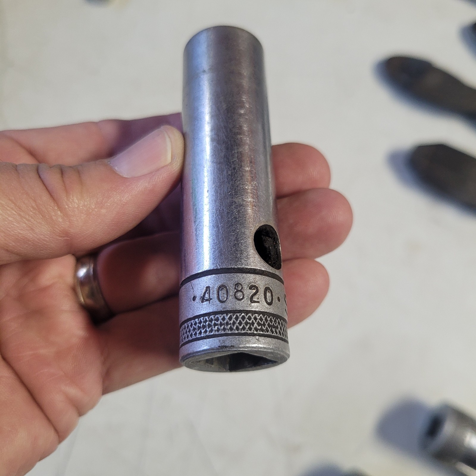 Vintage S-K Tools 1/2″ Drive Deep Sockets 12 pt 40820 5/8″ 40828 7/8″ 40832 1″