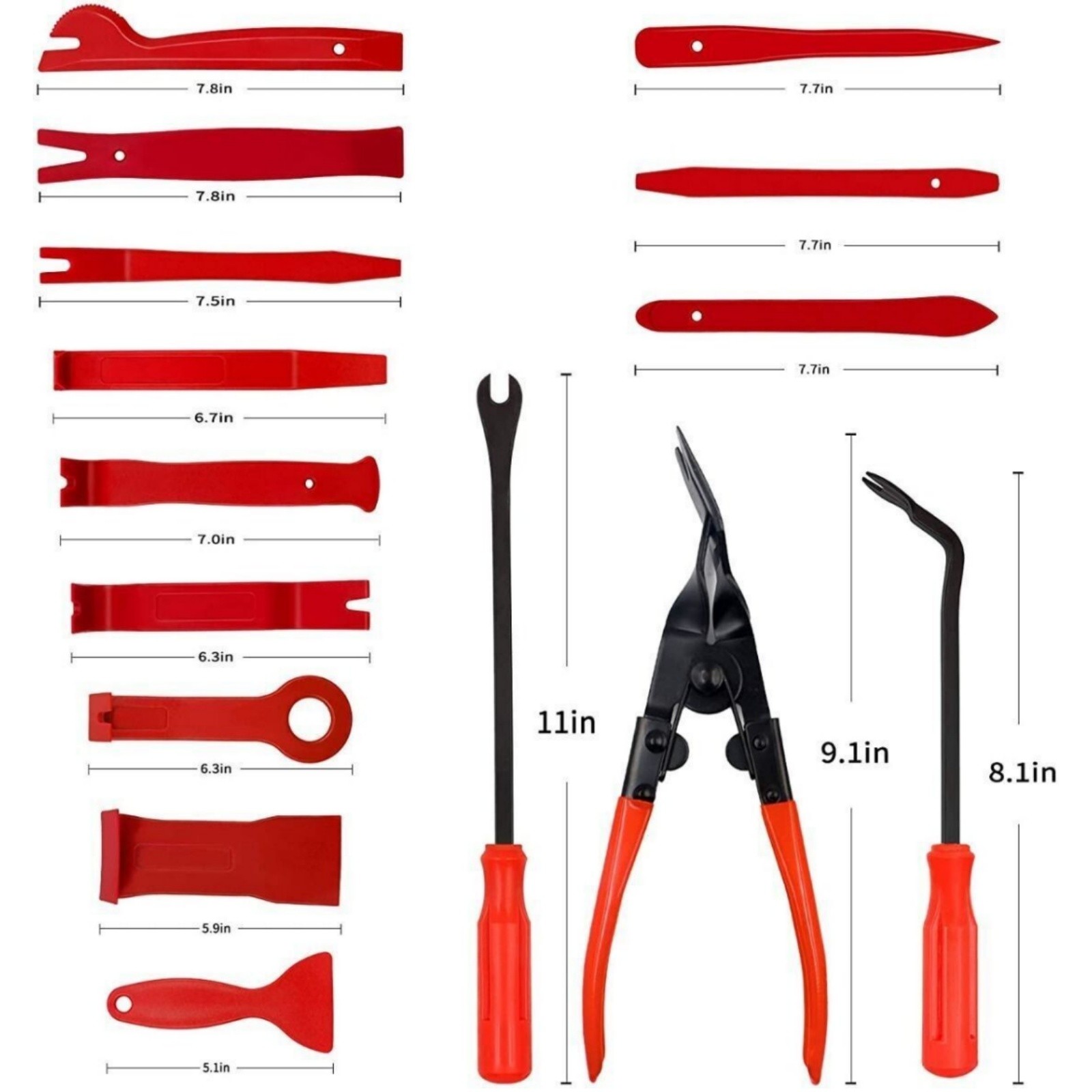 200pcs Car Door Trim Removal Tool Pry Panel Dash Radio Body Clip Installer Kit