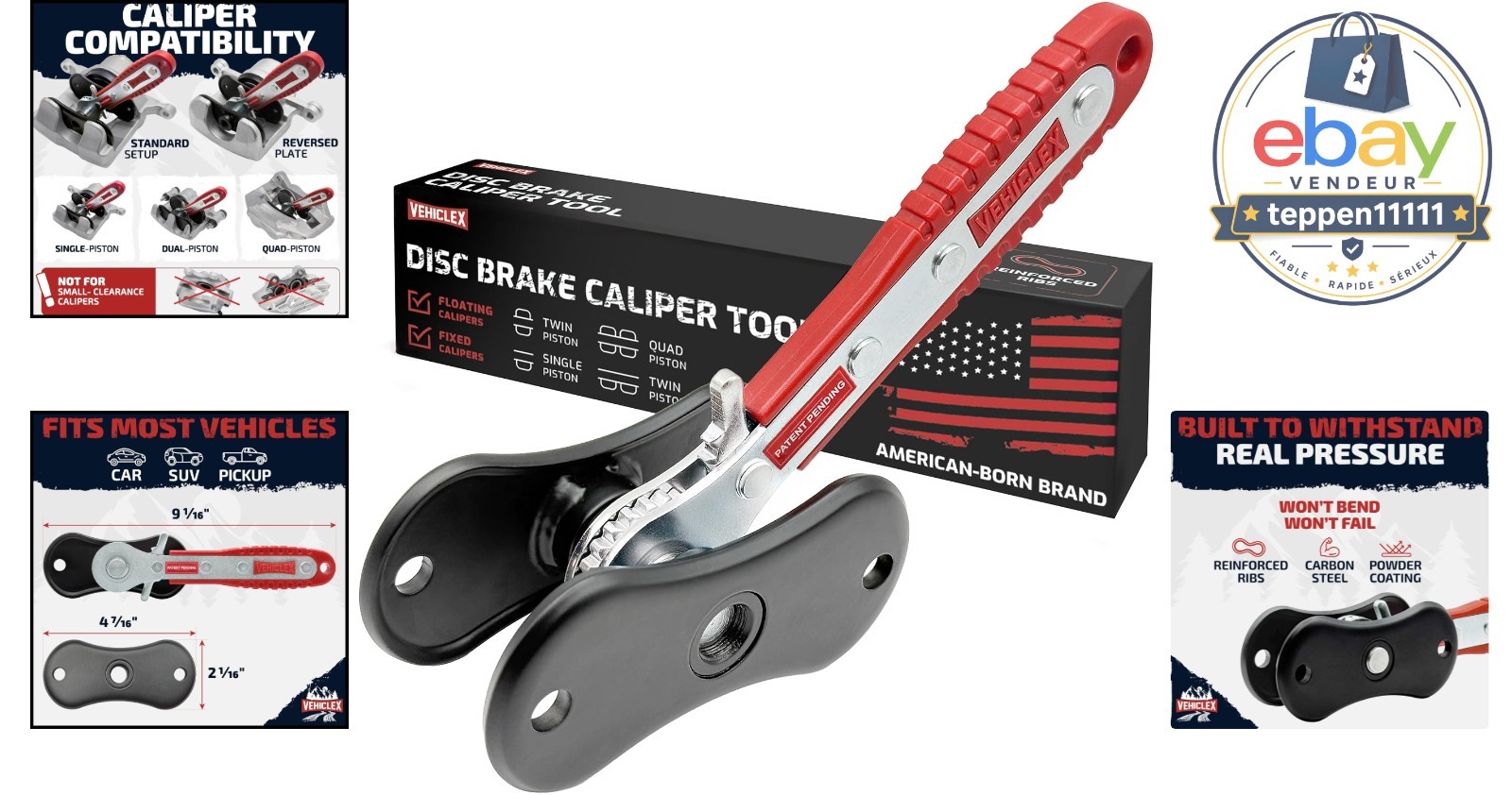 Brake Caliper Compression Tool Heavy Duty Piston Compressor Tool