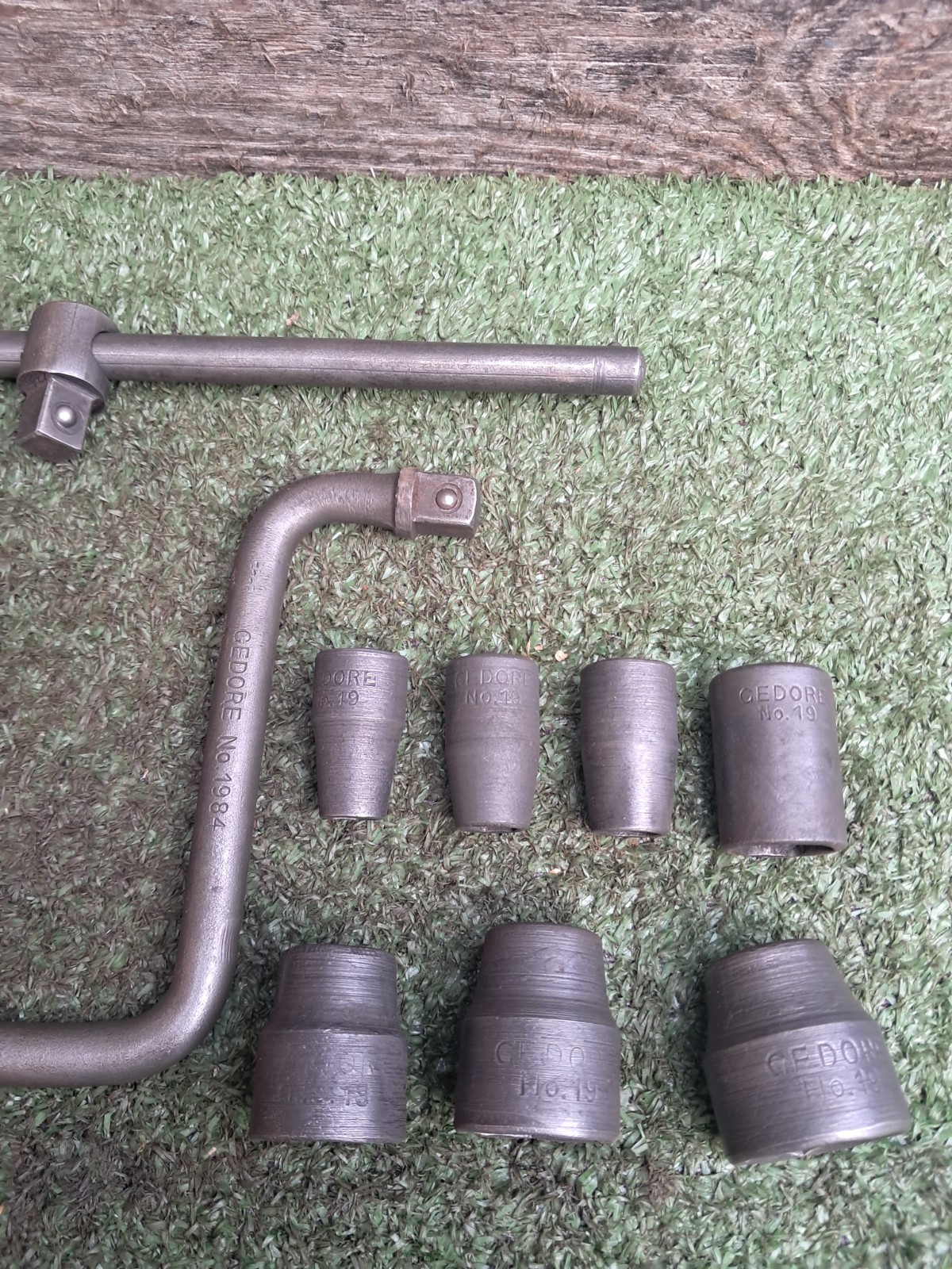 Vintage Gedore Socket & Brace Original No19 (PART SET) Favorit Old Tools (#209)