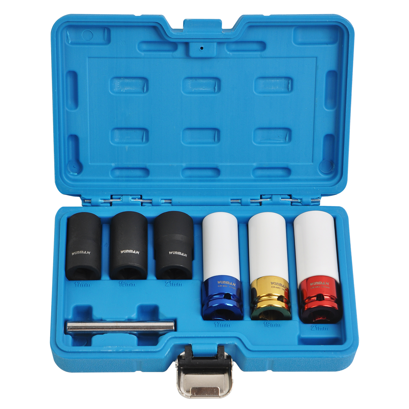 7pc Thin Wall Deep Impact Lug Nut & Twist Socket Set Bolt Extractor Stripped Nut
