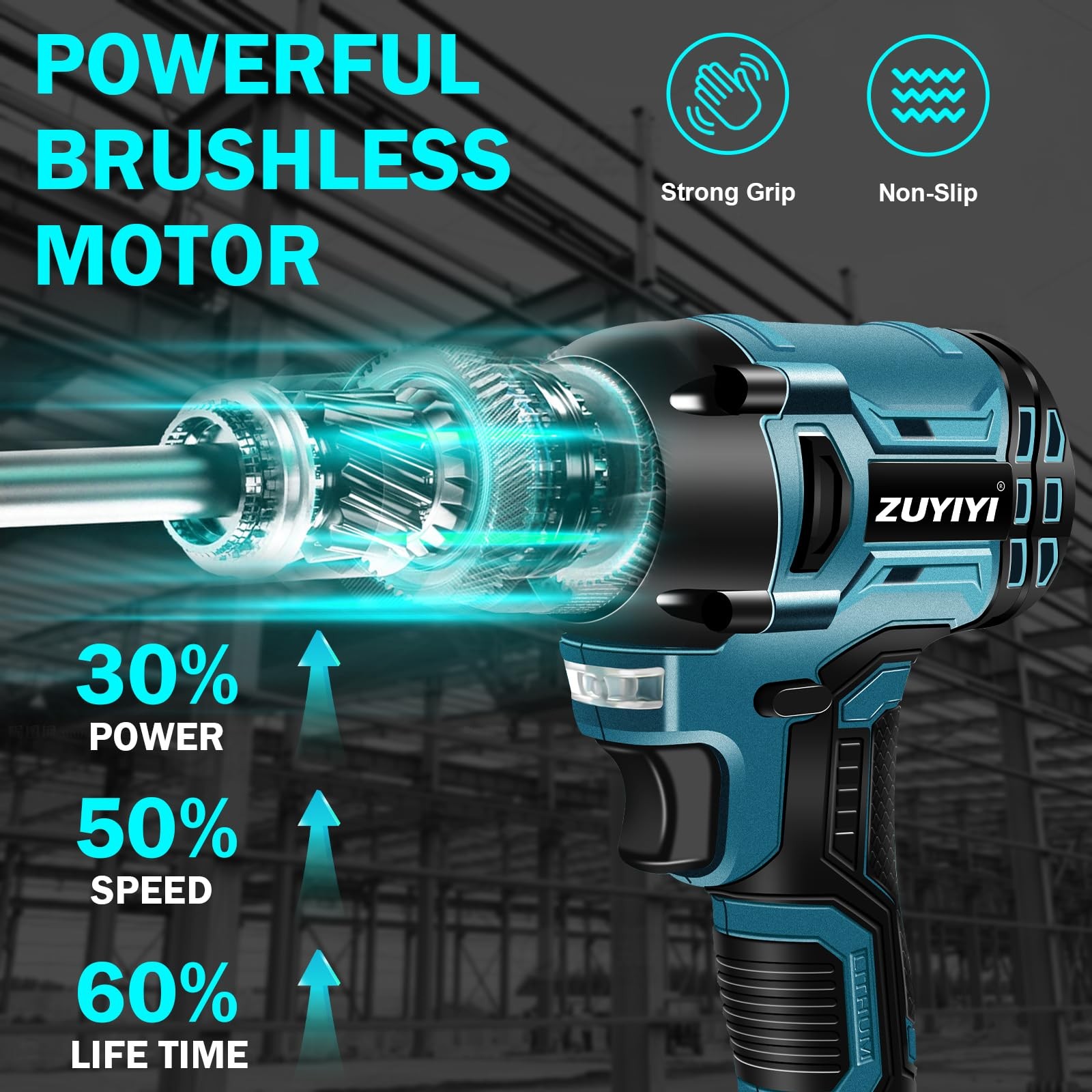 ZUYIYI Cordless Rivet Gun Tool Compatible with Makita 18V Battery(No…