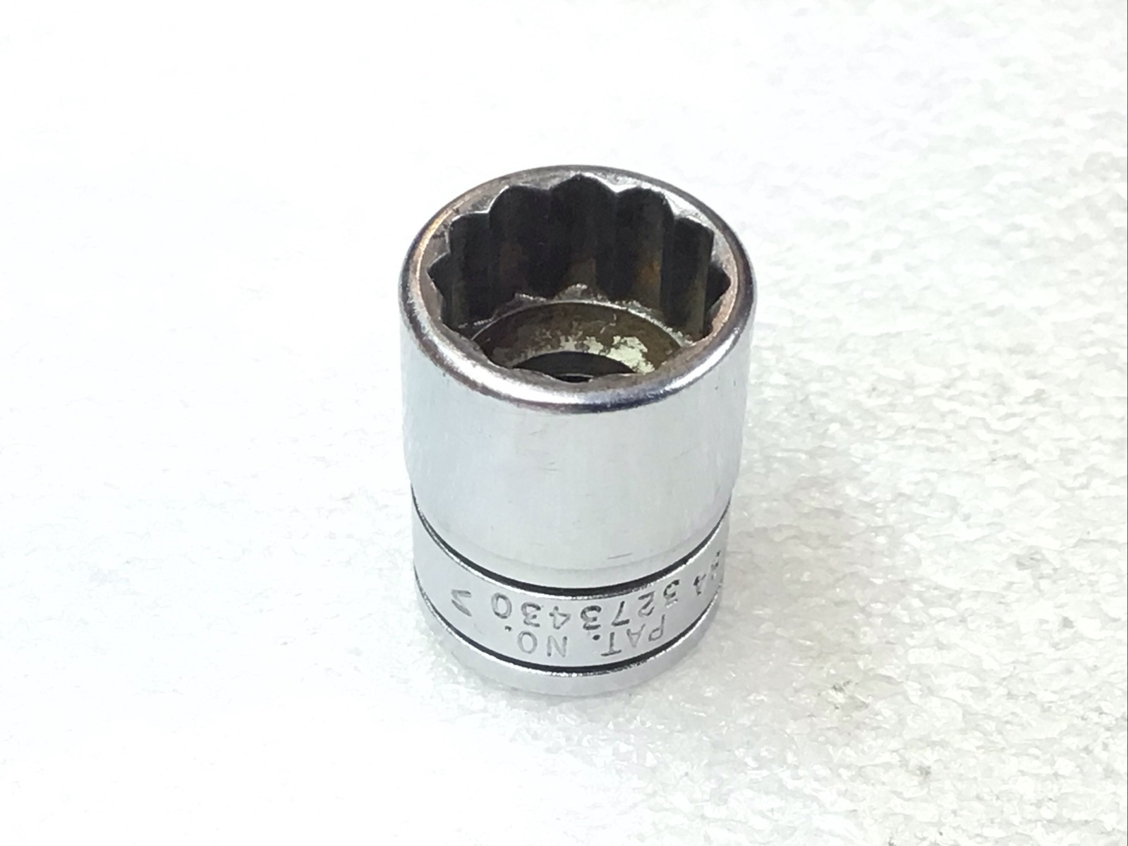 Snap On F161 – 1/2”, SAE, Chrome, 3/8″ Dr., 12-Pt., Shallow, Socket-USA-NICE-