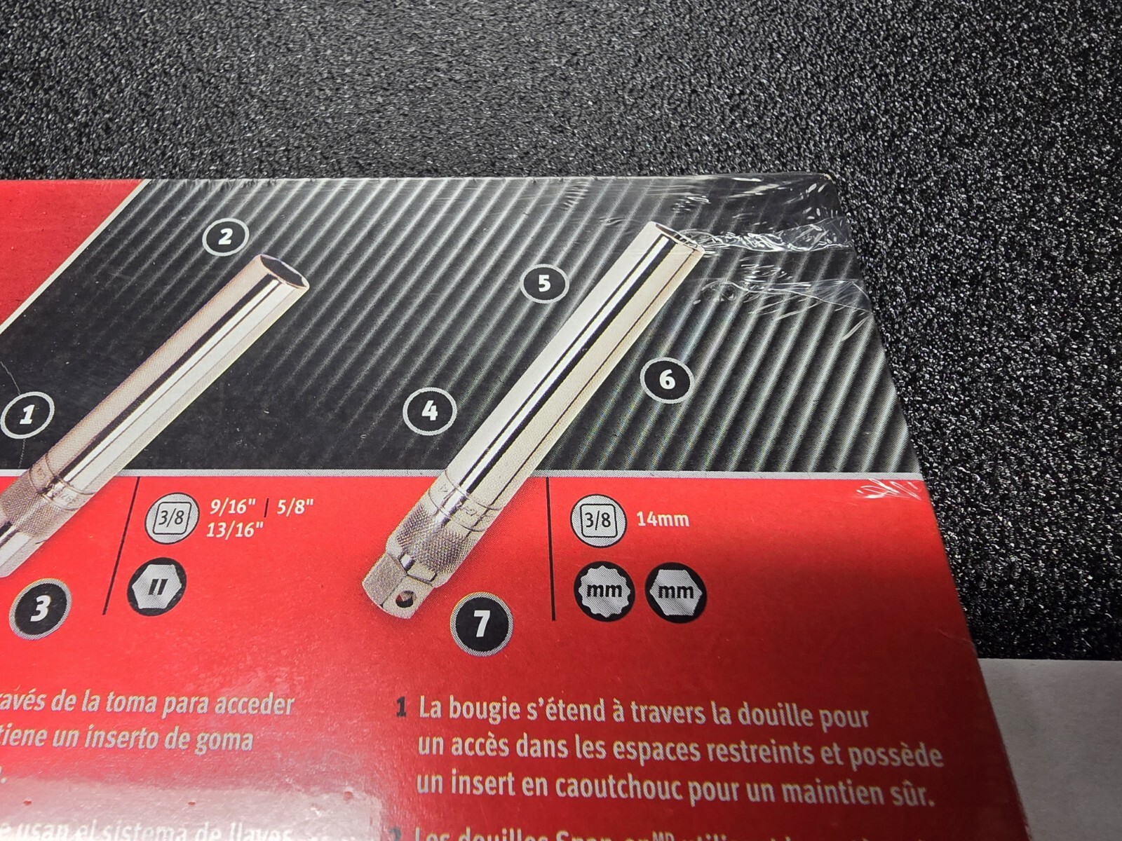 Snap-on Tools NEW 5pc 3/8″ Drive Essential #3 Spark Plug Socket Set 205ESSPKPLG3