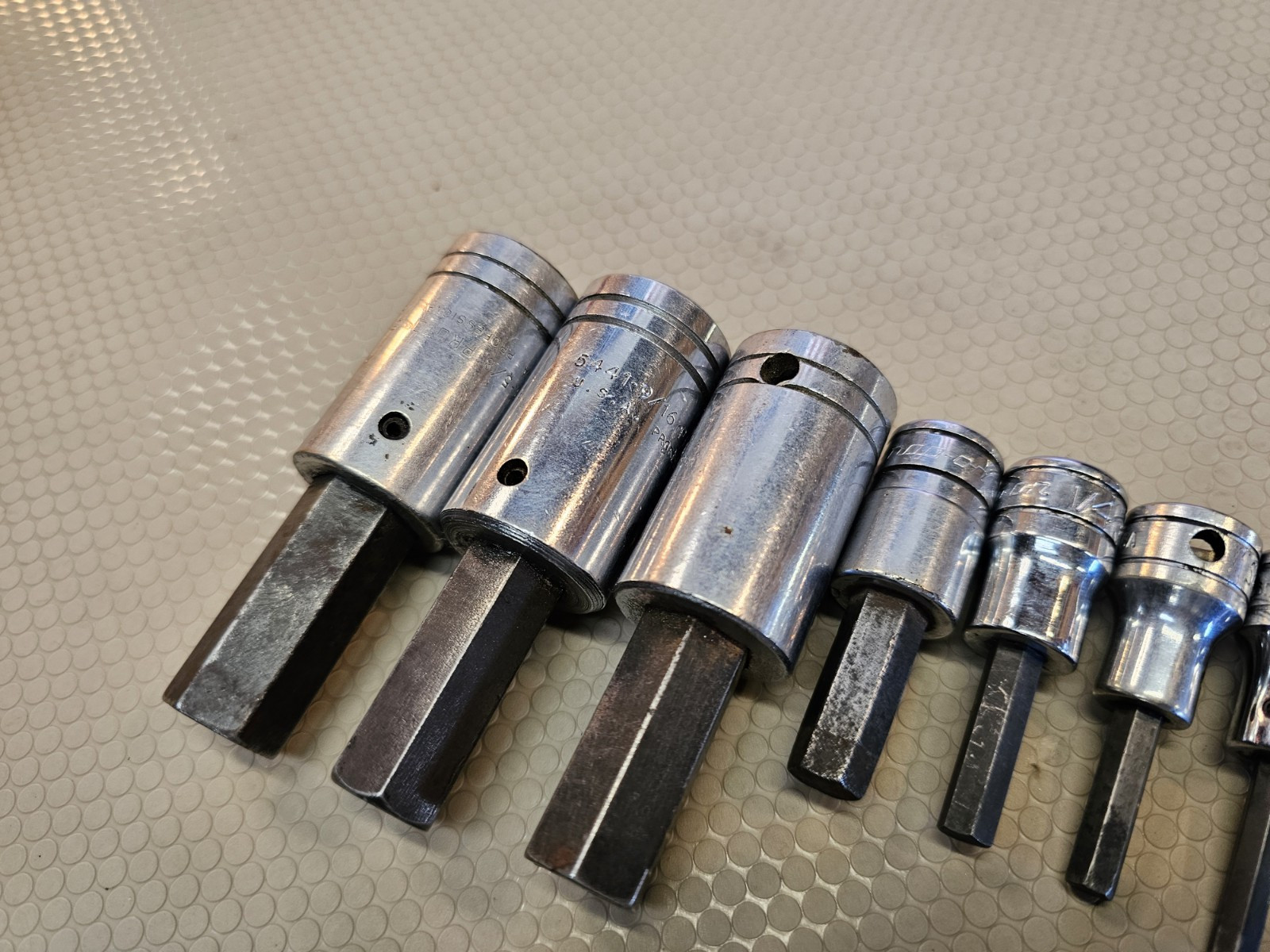 Snap-On Proto 8pc SAE Hex Allen Bit Socket Set 5/32″ to 5/8″ – 3/8″ 1/2″ Large