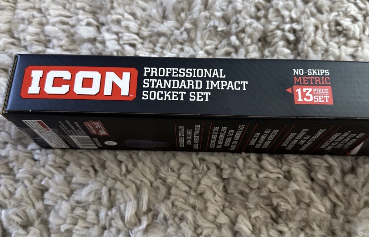 🔥 ICON 3/8″ Drive Metric Impact Thin Wall Socket Set, 13-PCS I2SM-13 70432 NIB