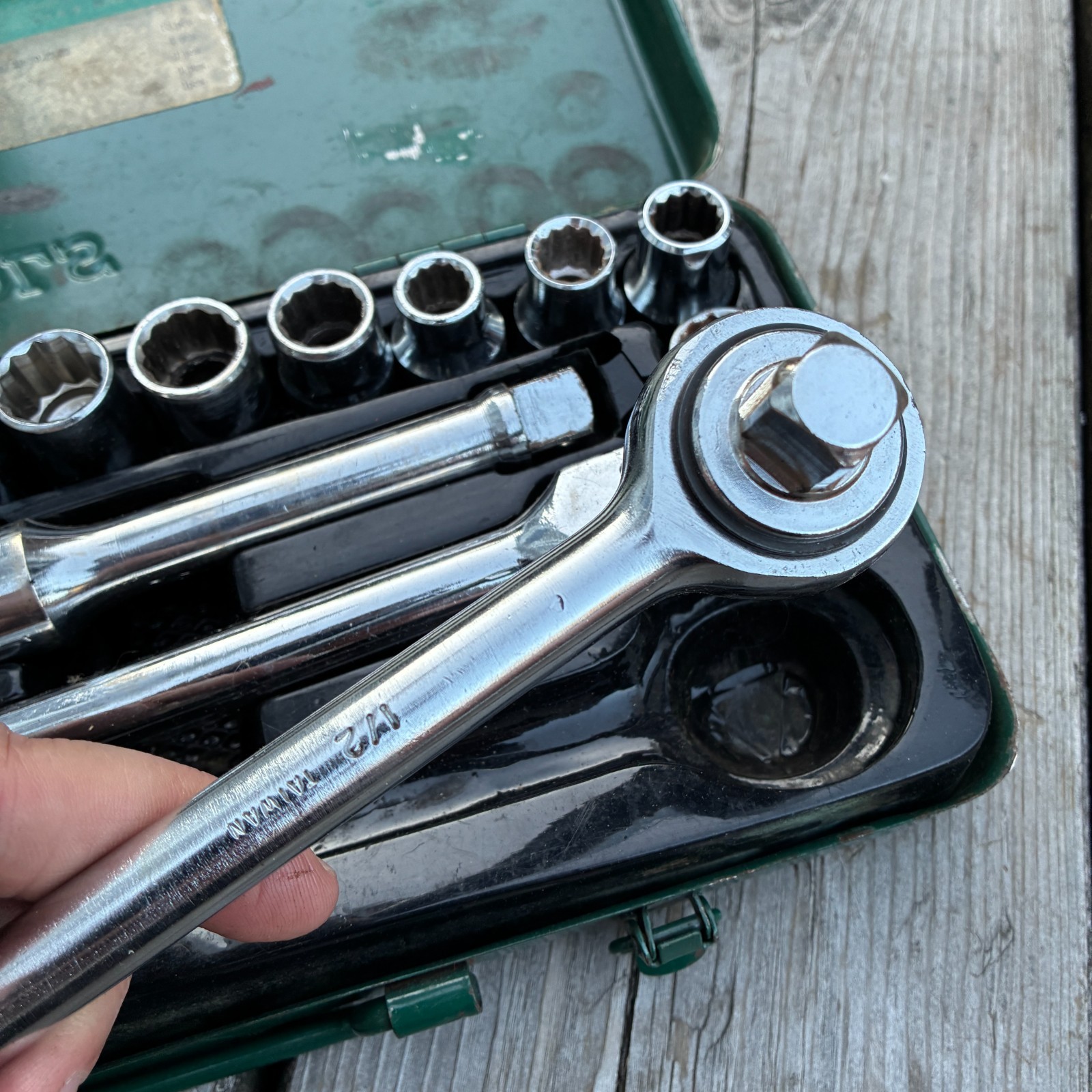 Vintage Kamasa Tools No 4684 1/2″ Metric Socket Set – Mechanic Tools