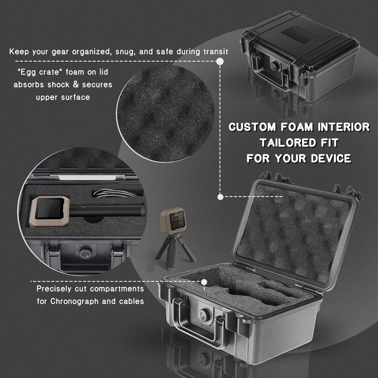 Heavy Duty Shockproof Hard Carrying Case for Garmin Xero C1 Pro Chronograph