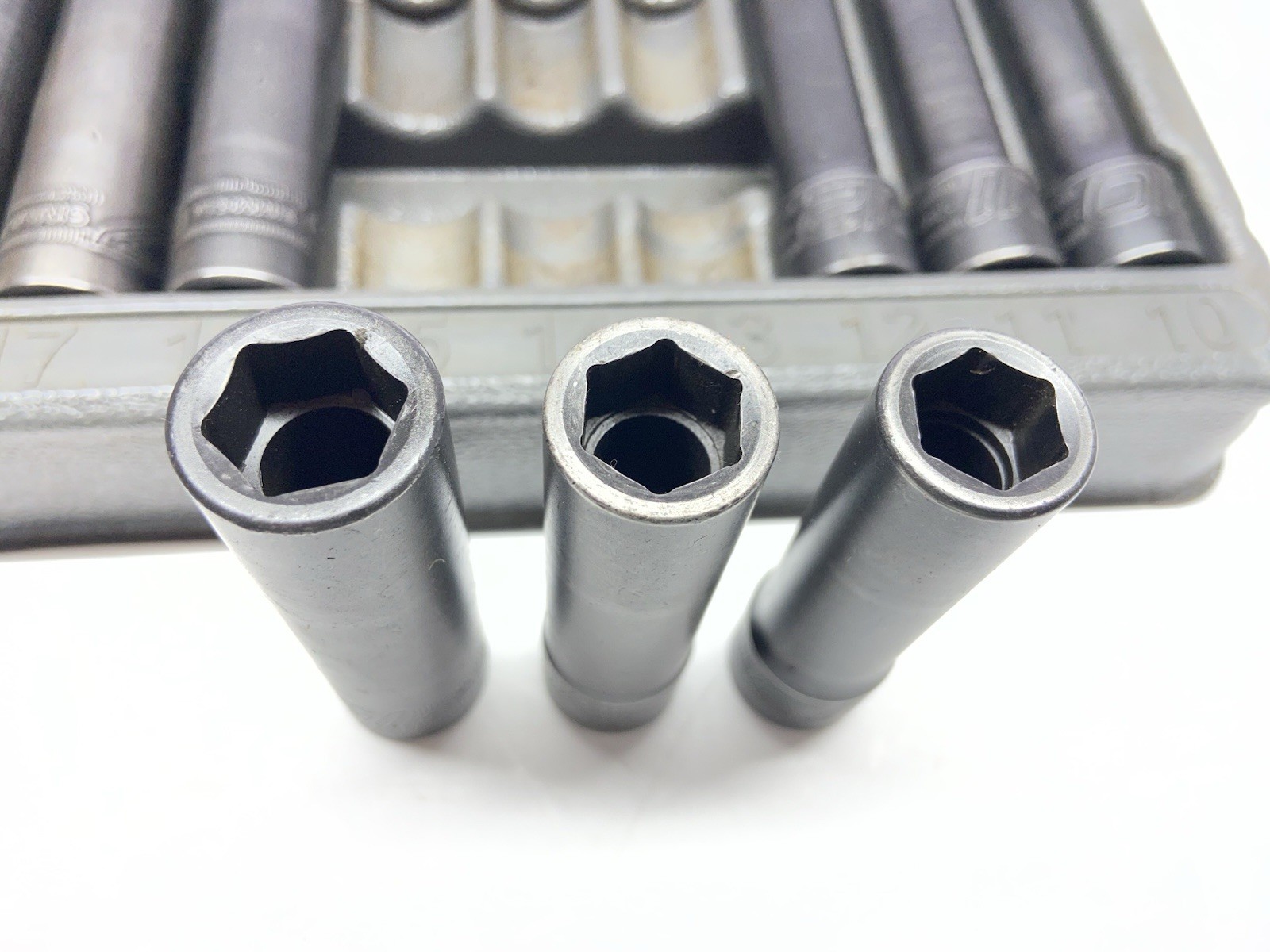 Snap On 315SIMMYA, 15pc Metric Deep Impact Sockets, 10-24mm, 1/2” Drive