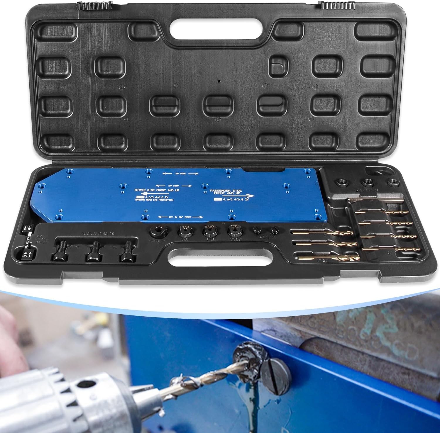 For Ford 4.6L/5.4L/6.8L V10 2 Valve & 3 Valve 71600 Manifold Drill Template Kit