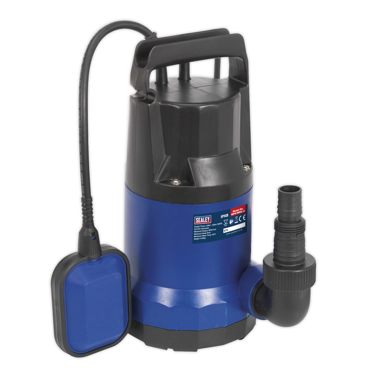 Sealey Wpc150A Submersible Water Pump Automatic 167Ltr/Min 230V