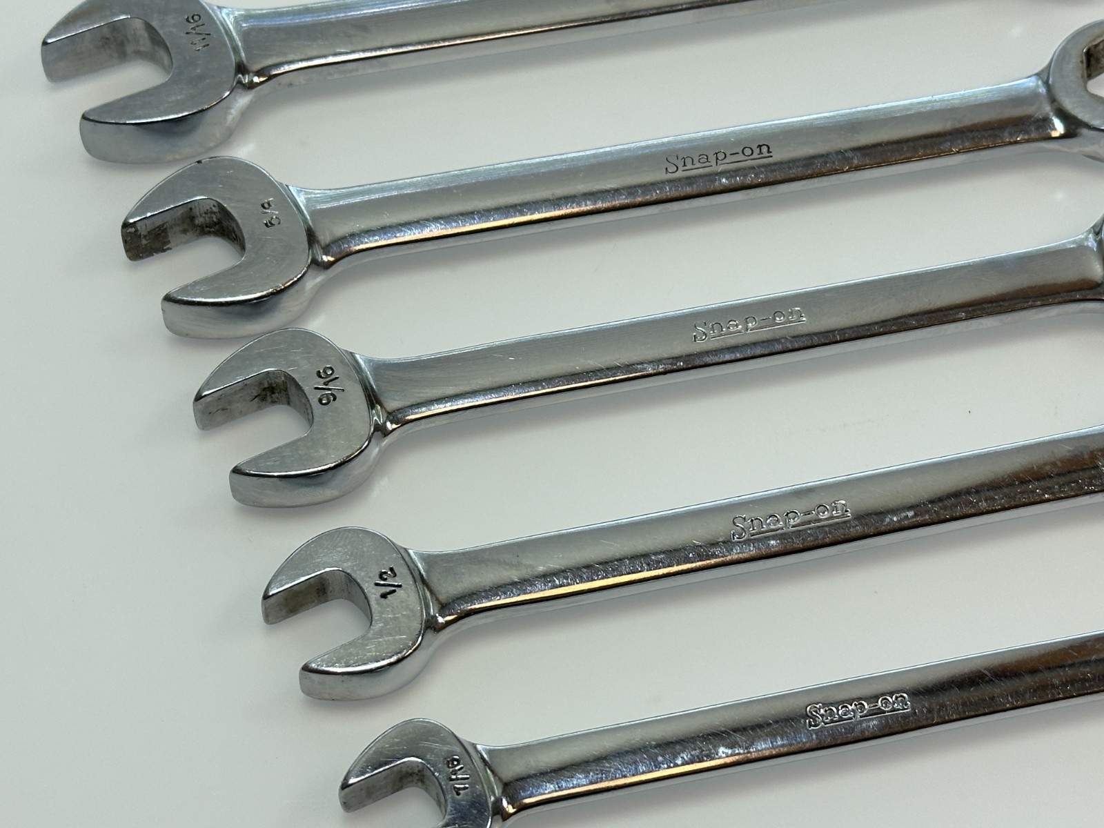 Snap-on Tools USA 6pc SAE 3/8-11/16” Open-End/Flare Nut Wrench Set, C50B RXS605