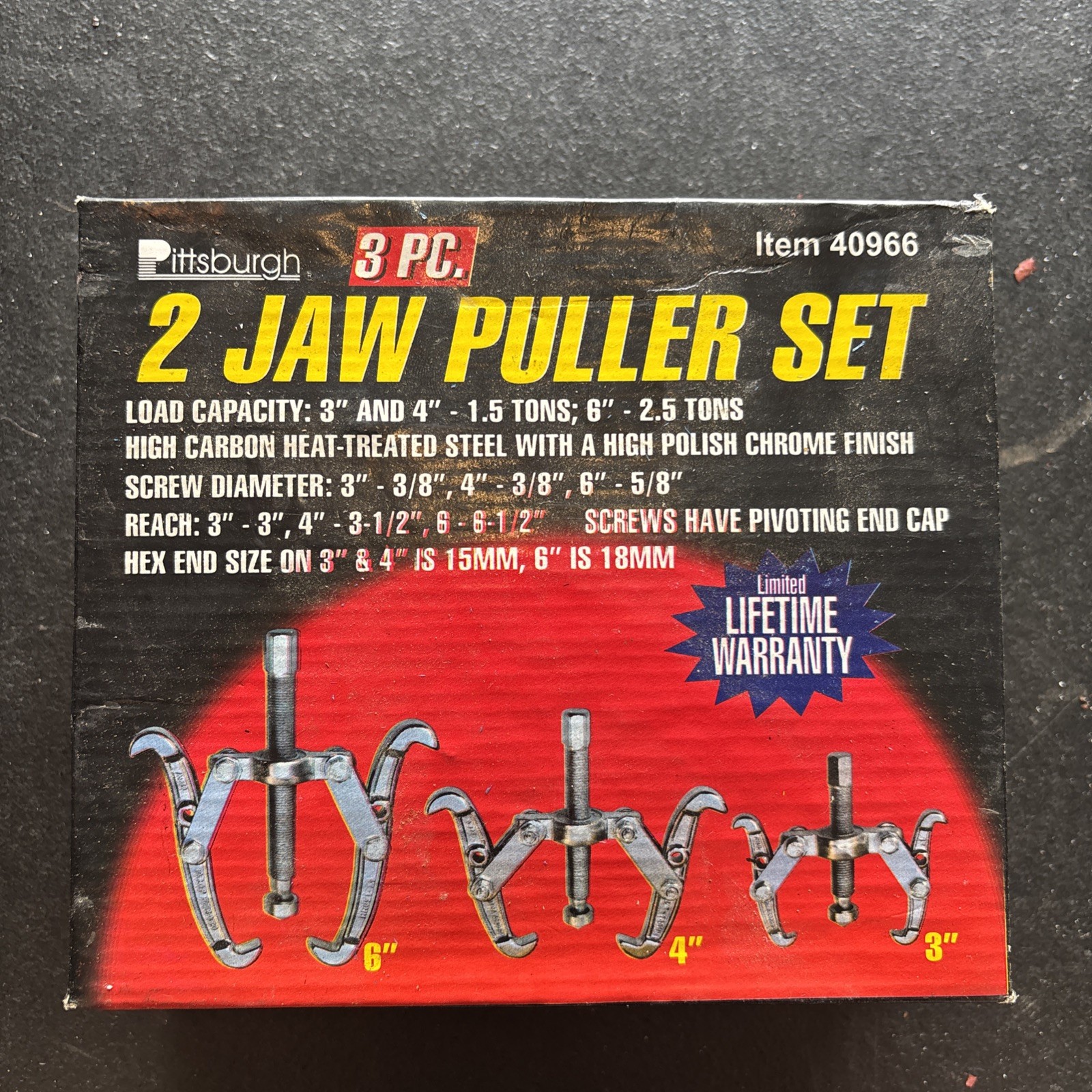 3Pc 2 Jaw Gear Puller Set Pittsburgh