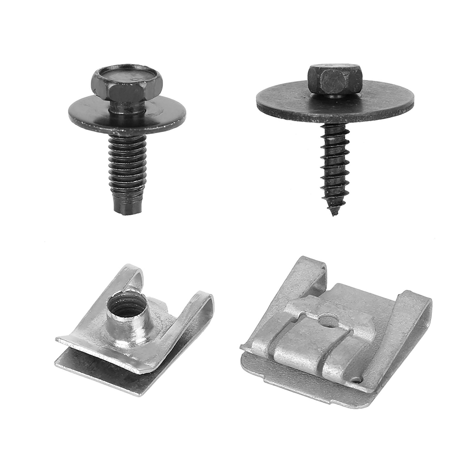 X AUTOHAUX 24pcs Engine Undertray Clips Screws Under Cover Splashguard Black