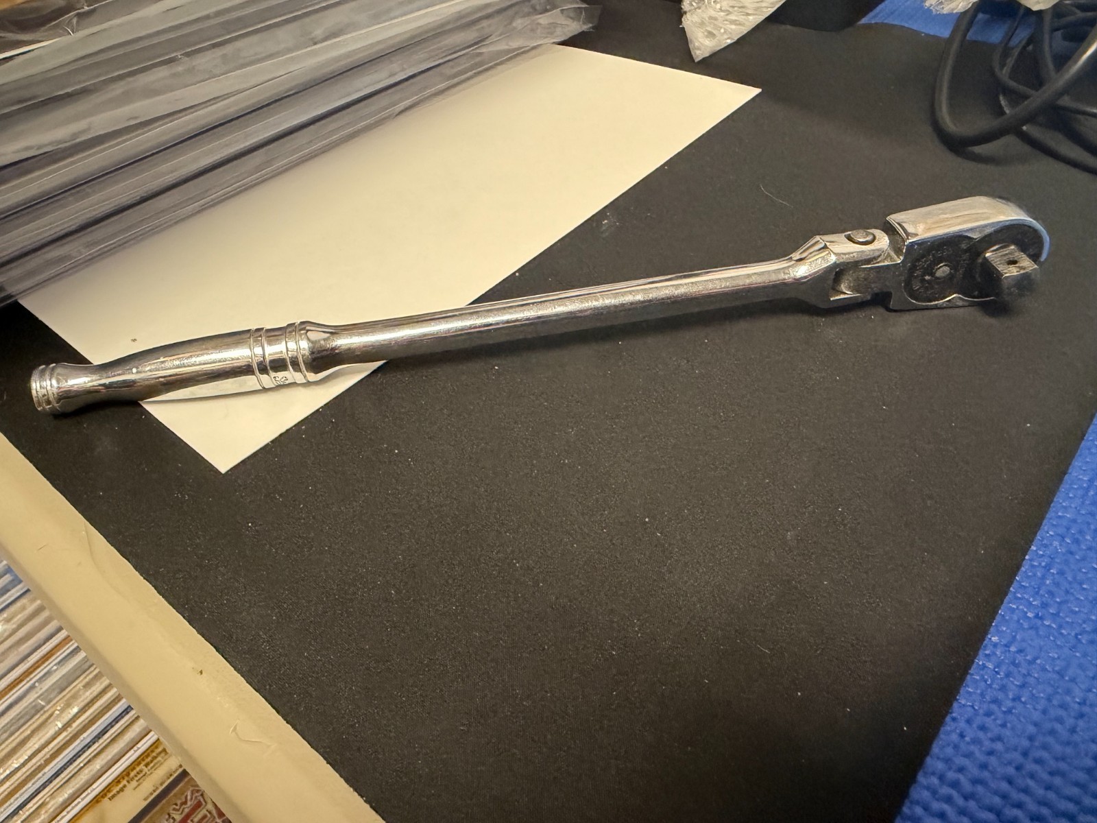 Snap On Tools F731 3/8″ Dr 11 in. Long Chrome Ratchet with Flex Head