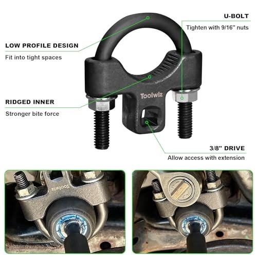 Universal Inner Tie Rod Removal Tool Kit – 3/8″ Low Profile Hex Wrench, 27-42mm,
