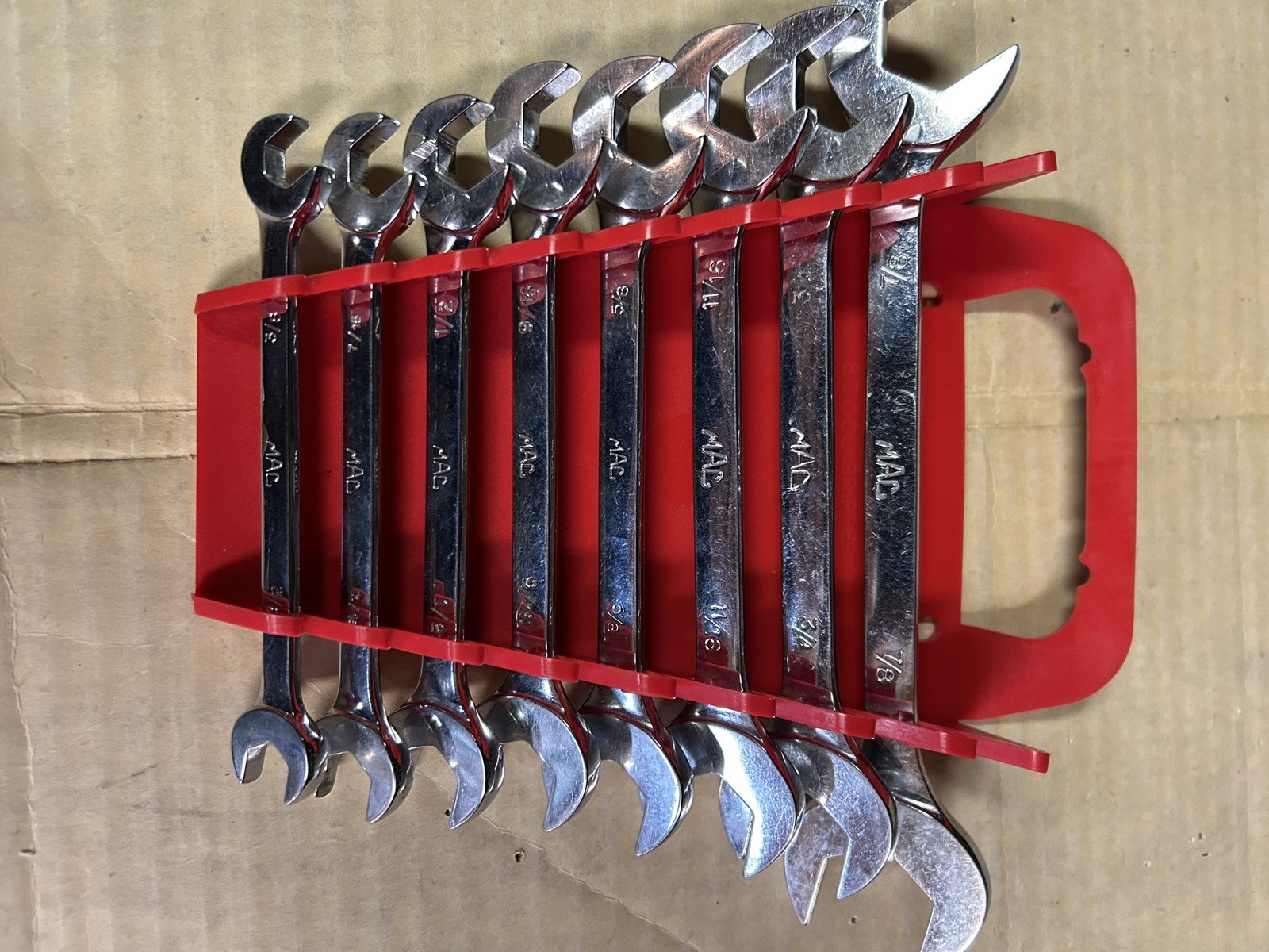 Mac Tools 8 PC SAE Angle Head Open End Wrench Set