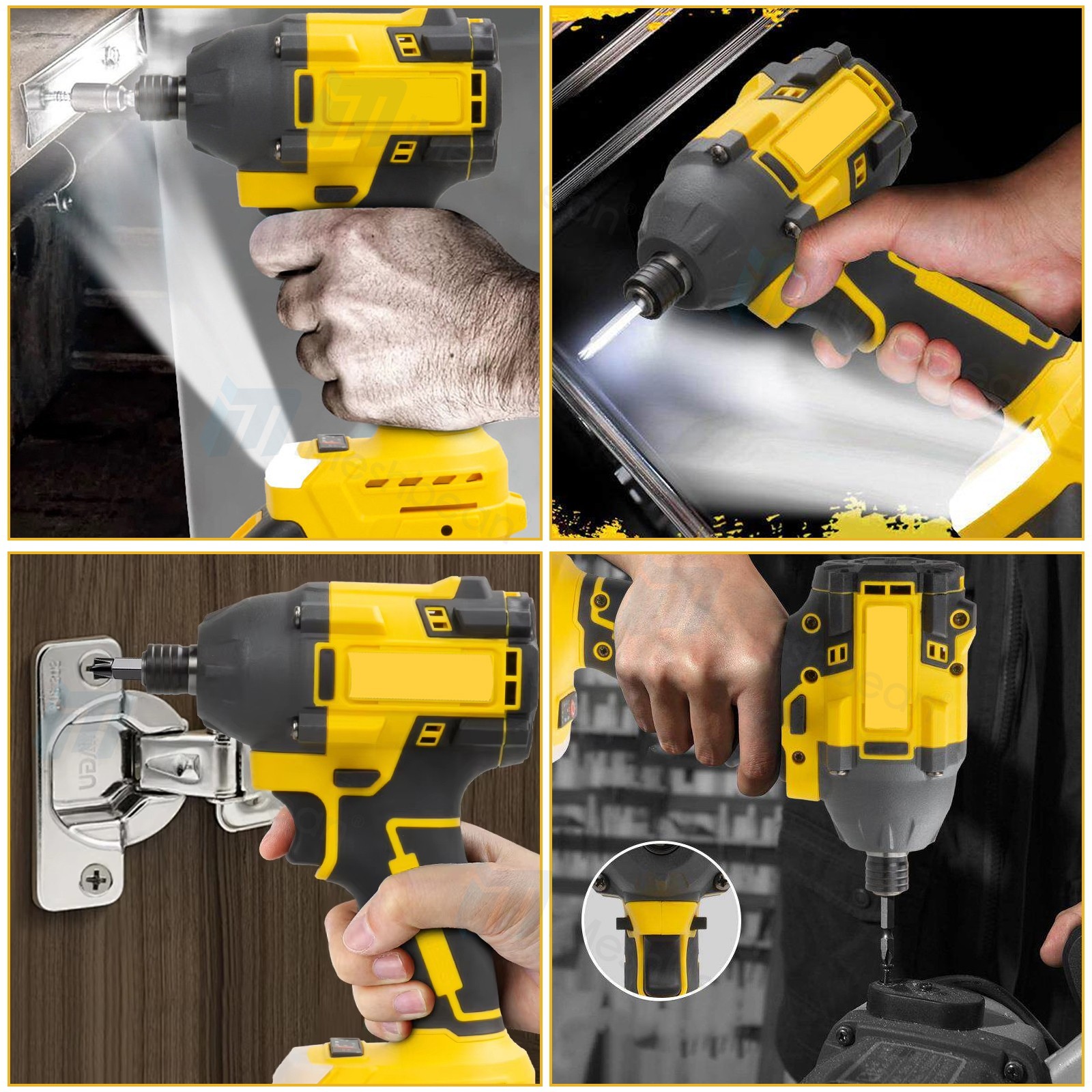 Electric Car Polisher Buffer Sander Waxer Kit Variable 8-Speed 7″ 1400W W/ Pads