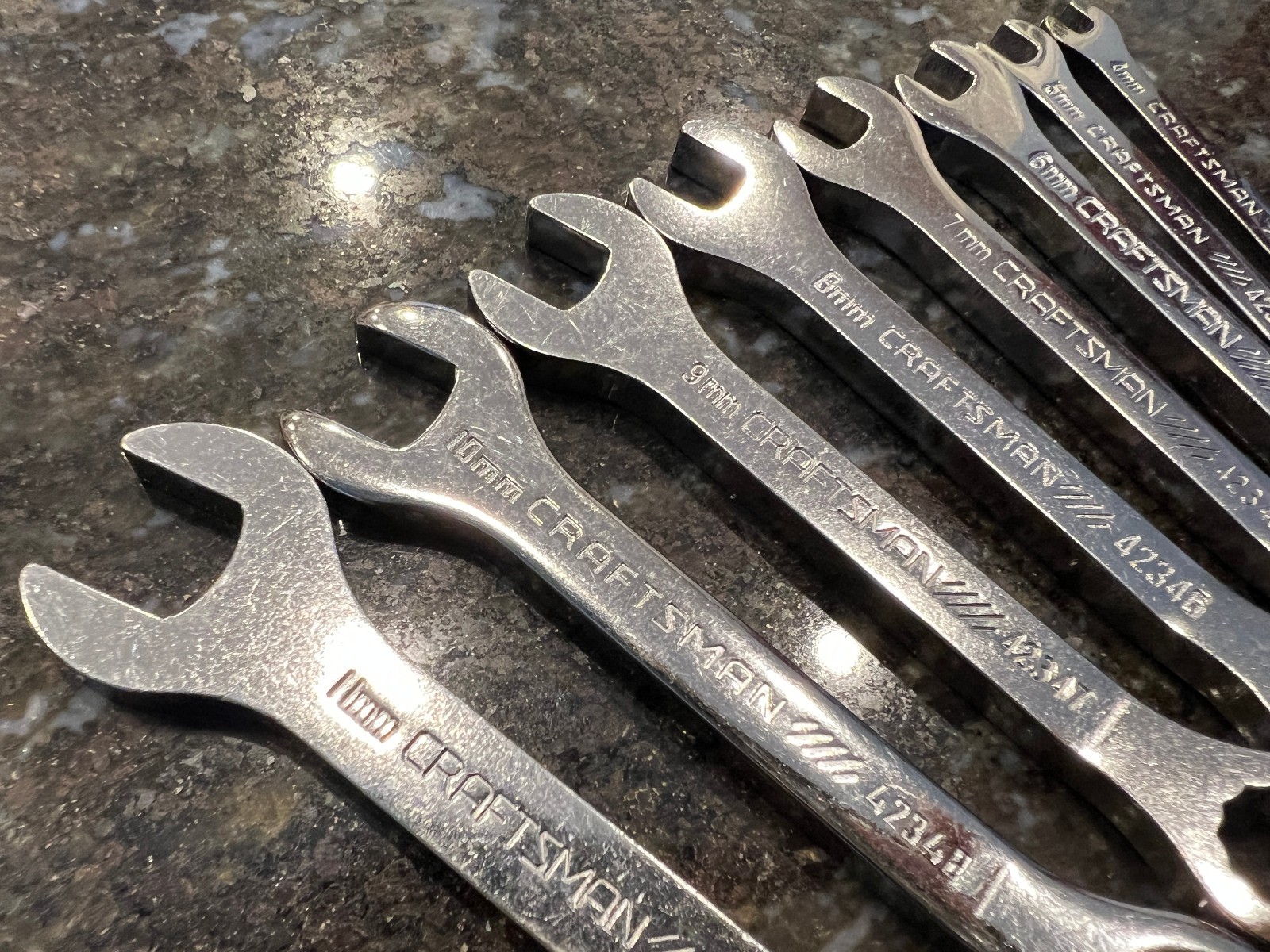 16 Pc Craftsman Stubby Midget Combo Wrench Set SAE 42320-29 Metric 42340-49