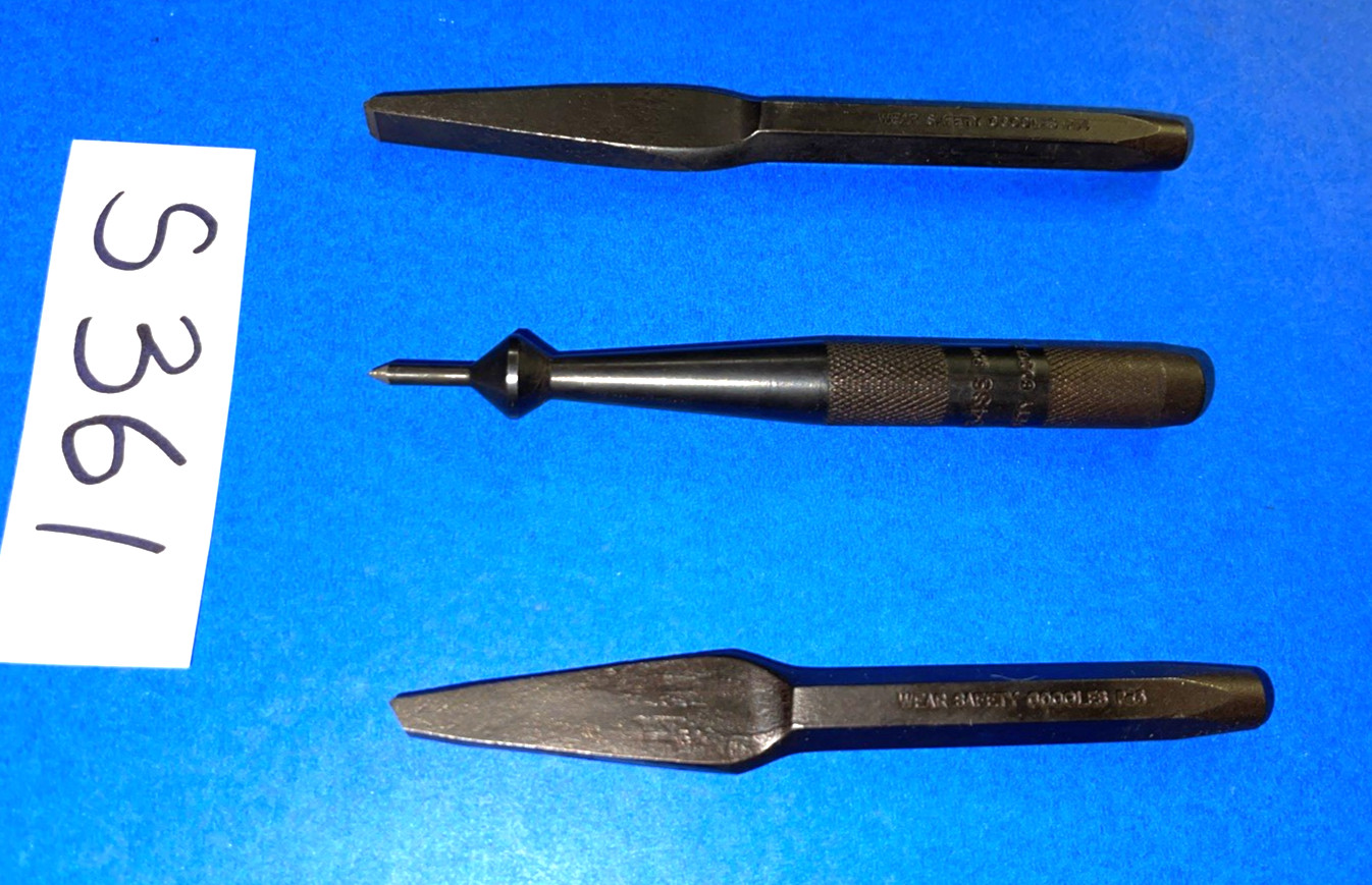 MAC TOOLS 3 PIECE CAPE & GOUGE POINT CHISELS & COUNTERSINK COMBINATION PUNCH