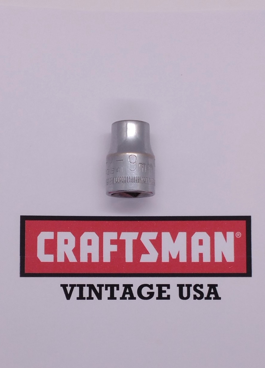 Vintage Craftsman 3/8″ Drive 9MM 6 Point Shallow Socket V 43541 USA