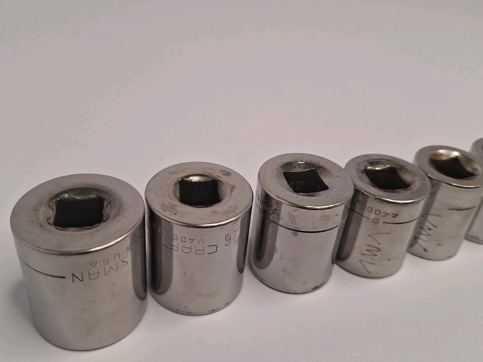 Craftsman USA 16 PC 1/2″ Drive 6 Point SAE Socket Set With Case #34790*READ*