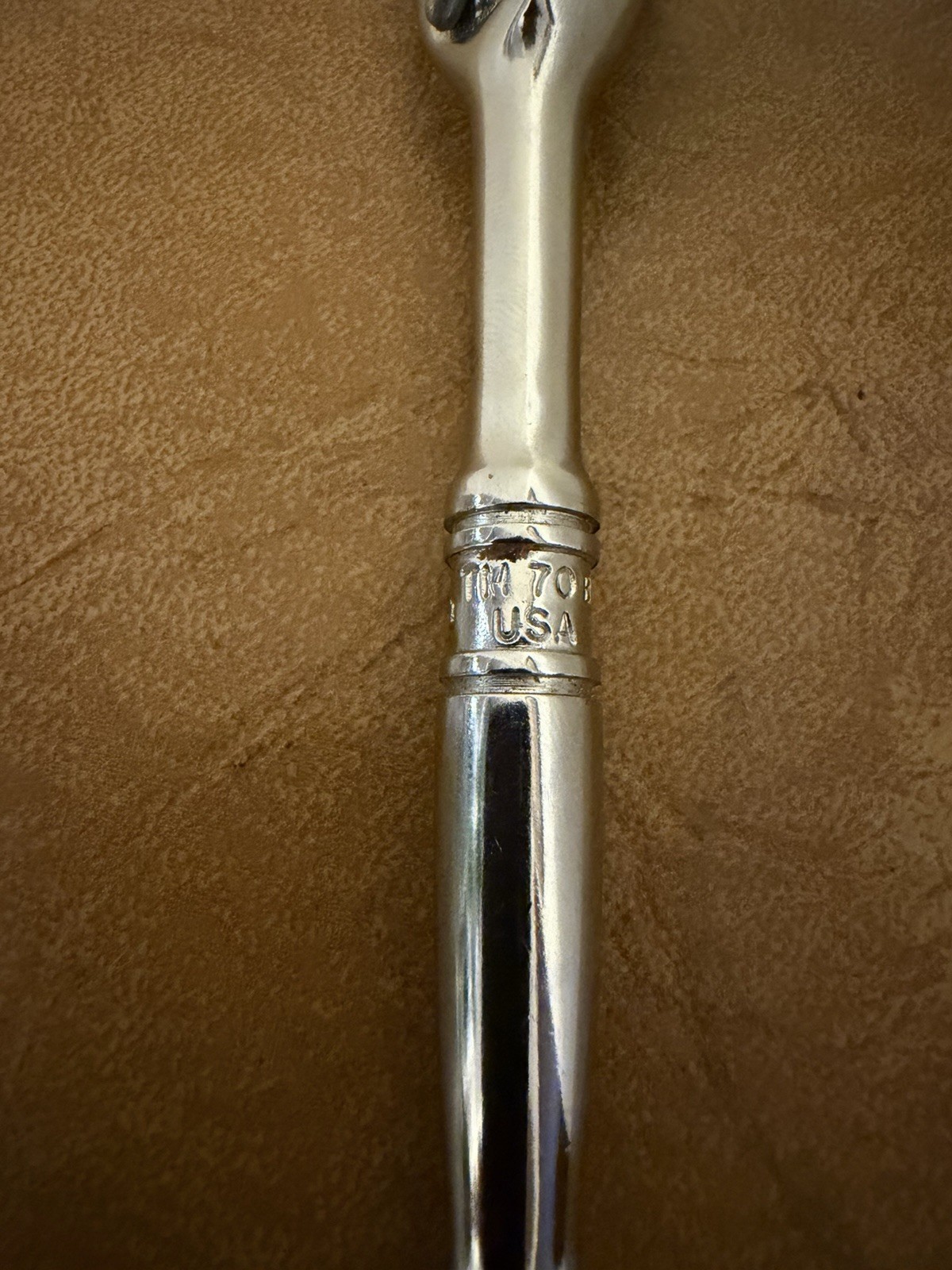 Vintage Snap On TM70B – 1/4″ Drive Standard Handle Chrome Ratchet