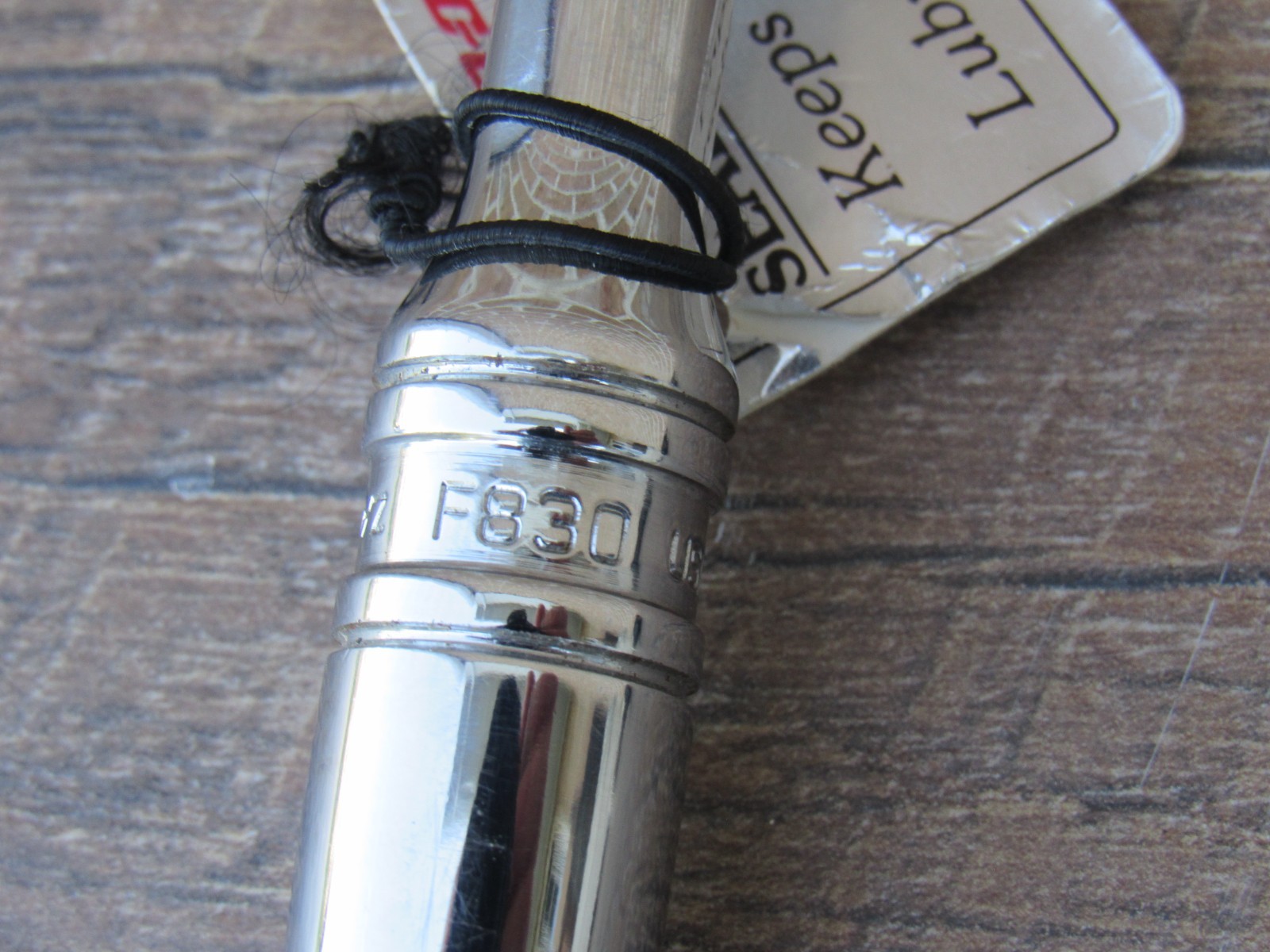 NOS SNAP ON 3/8″ DRIVE F830 STANDARD CHROME HANDLE RATCHET NEW LOGO 7.5″ F 830