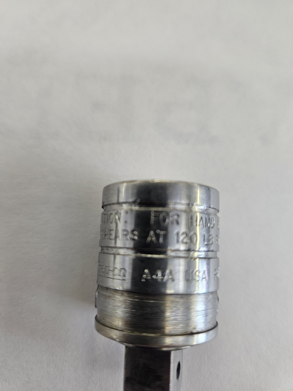 BROKEN SNAP ON A4A 1/2 TO 3/8 REDUCER / ADAPTER. CHROME.