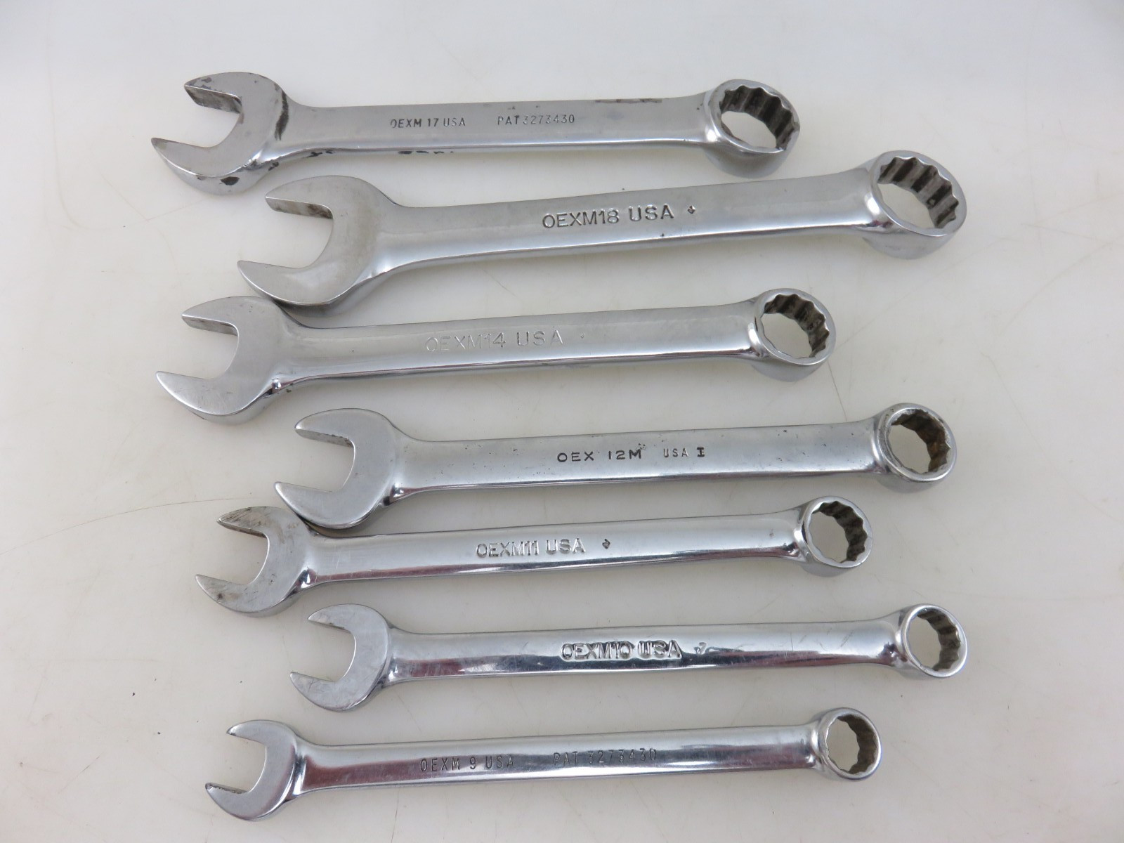 Snap-On OEXM SHORT Metric Combination Wrench 9mm-18mm 7pc Set Made In USA