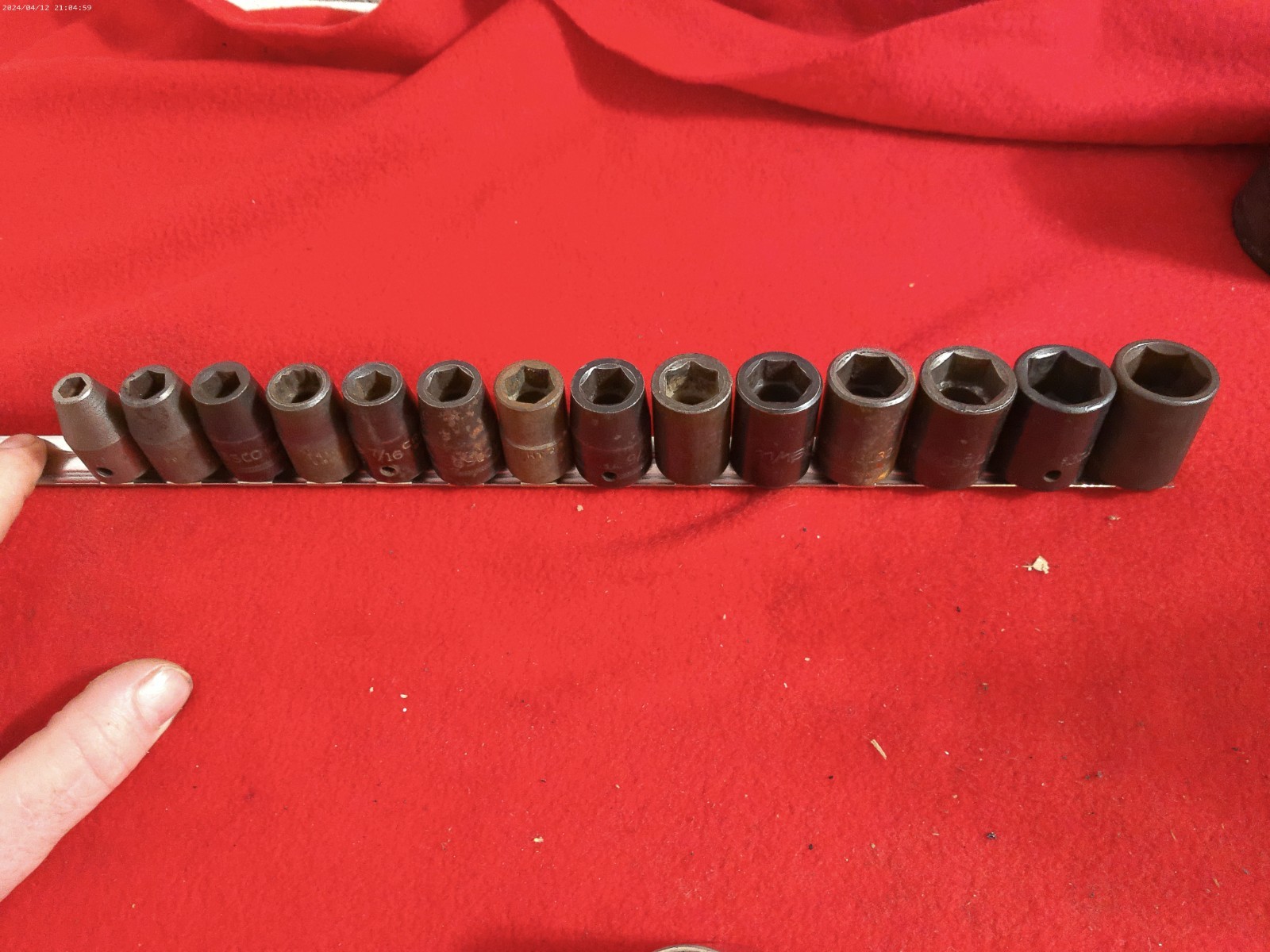 14 Craftsman easco matco 13pc 1/2″ Dr 6 Pt. SAE Impact Socket mixed Set