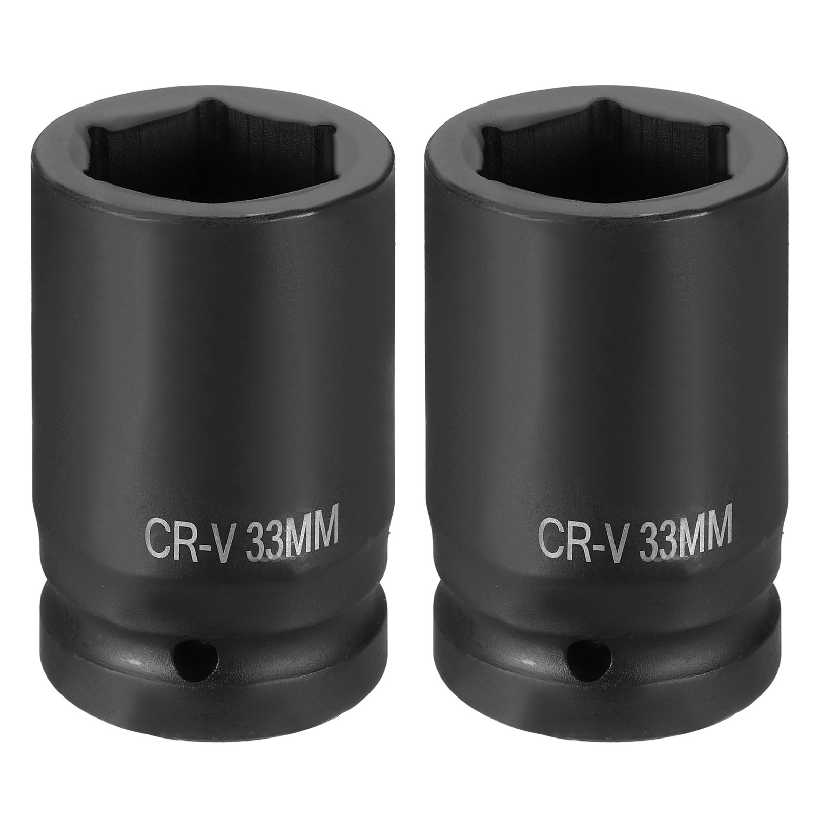 2pcs 1 Inch Drive 33mm 6 Point Impact Socket Chromium Vanadium Steel