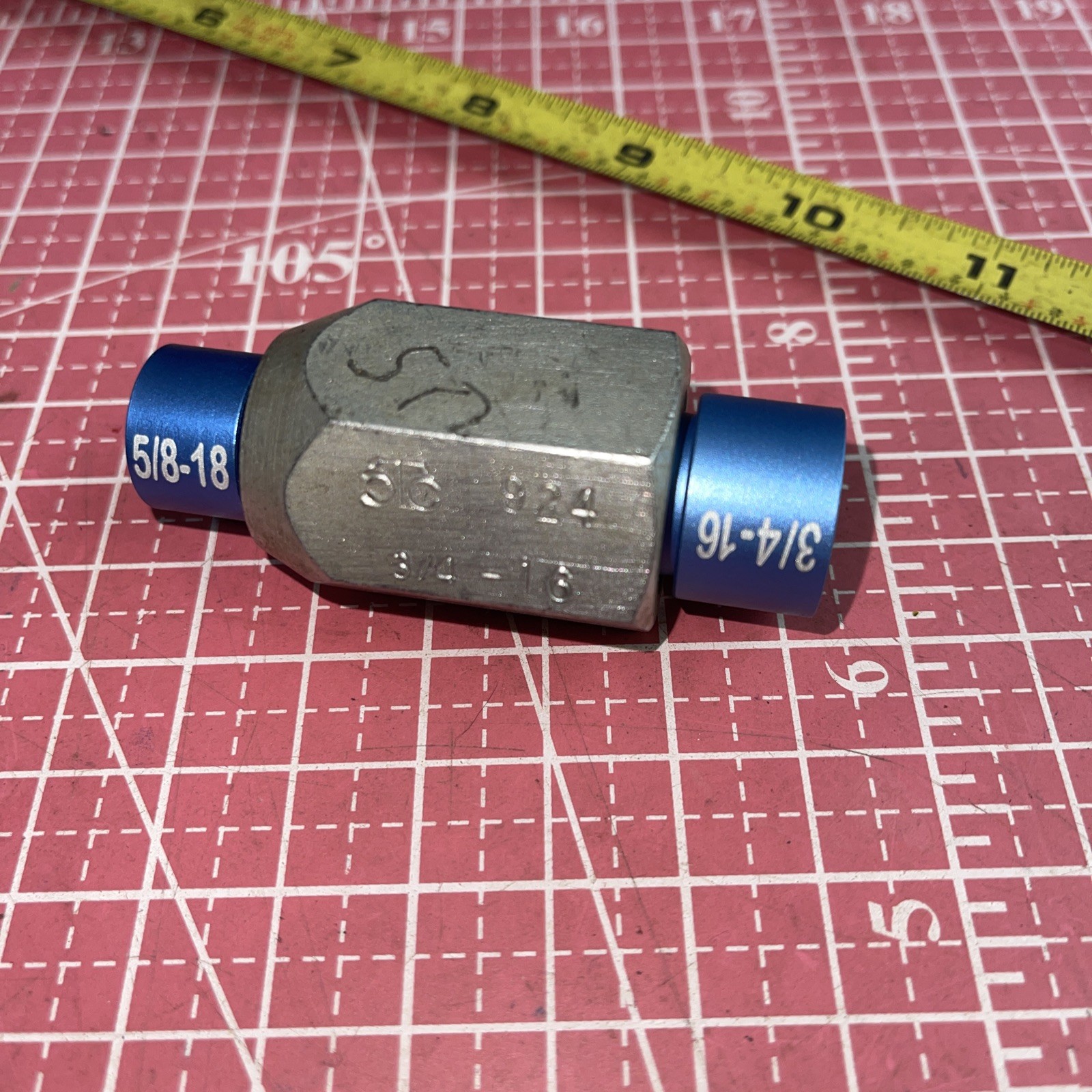 OTC USA 924 Push Pull Adapter 3/4-16 Female To 5/8-18 Female Connector Vintage