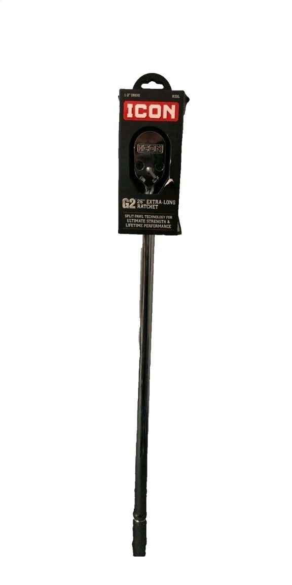 New ICON G2 Series 80 tooth R3XL 1/2 Ratchet Extra Long Handle 26 Inches Long