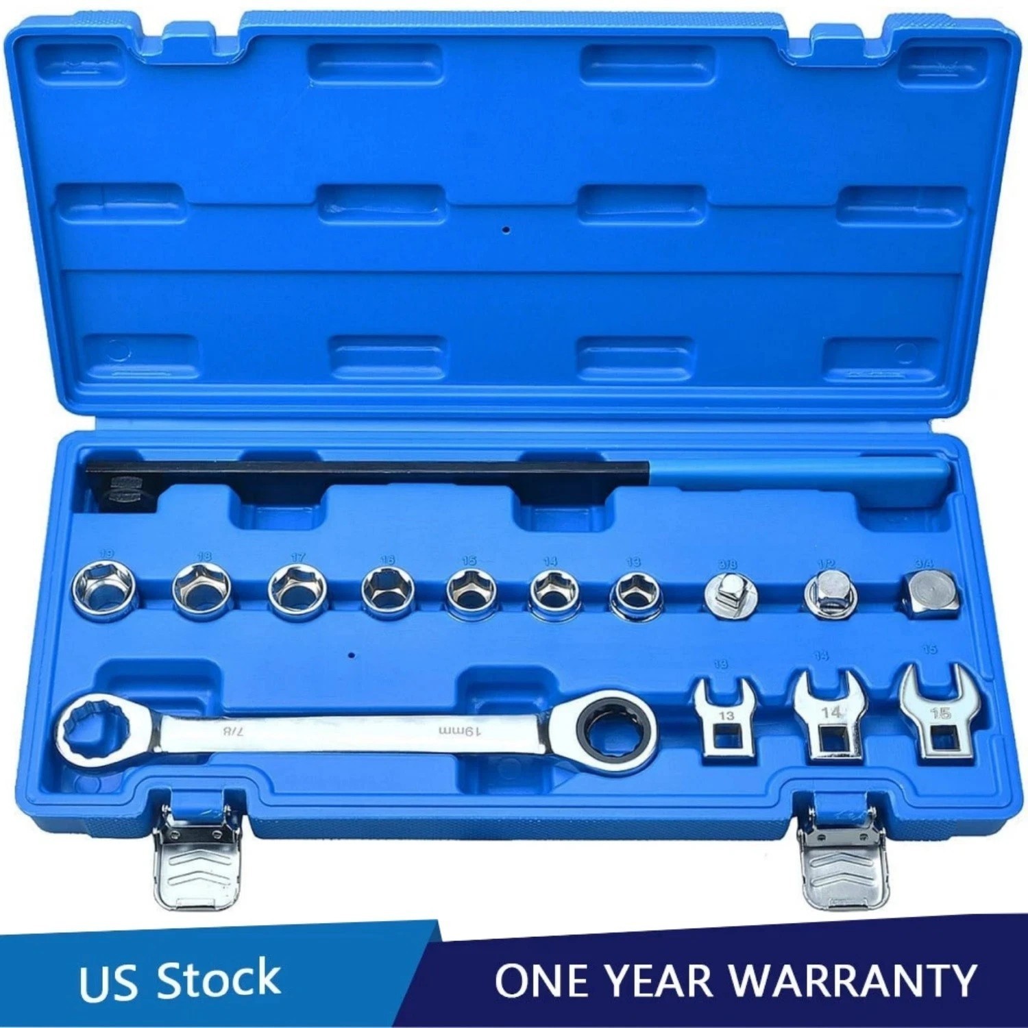 15PCS Serpentine Belt Tool Set, Professional Ratcheting Serpentine Belt Tensione