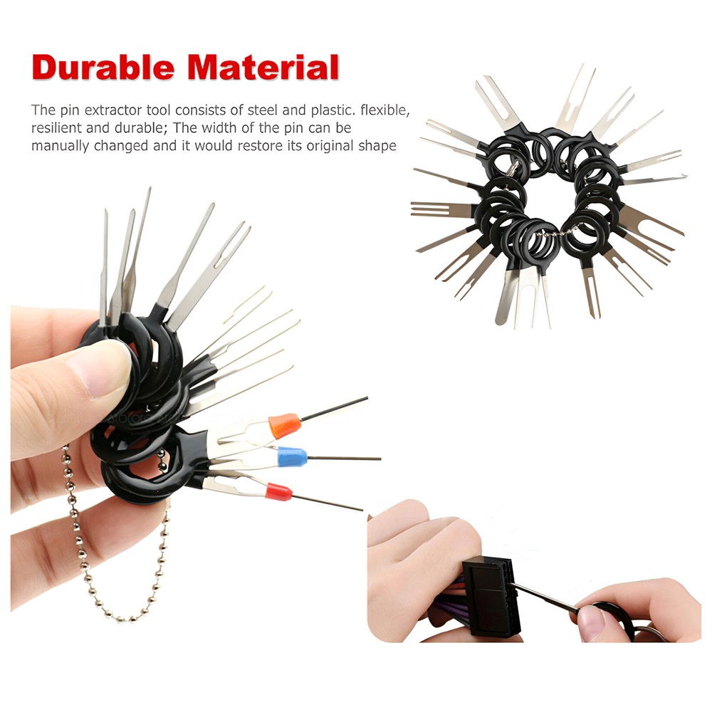 41PCS Wire Terminal Removal Tool Car Electrical Wiring Crimp Connector Pin Key
