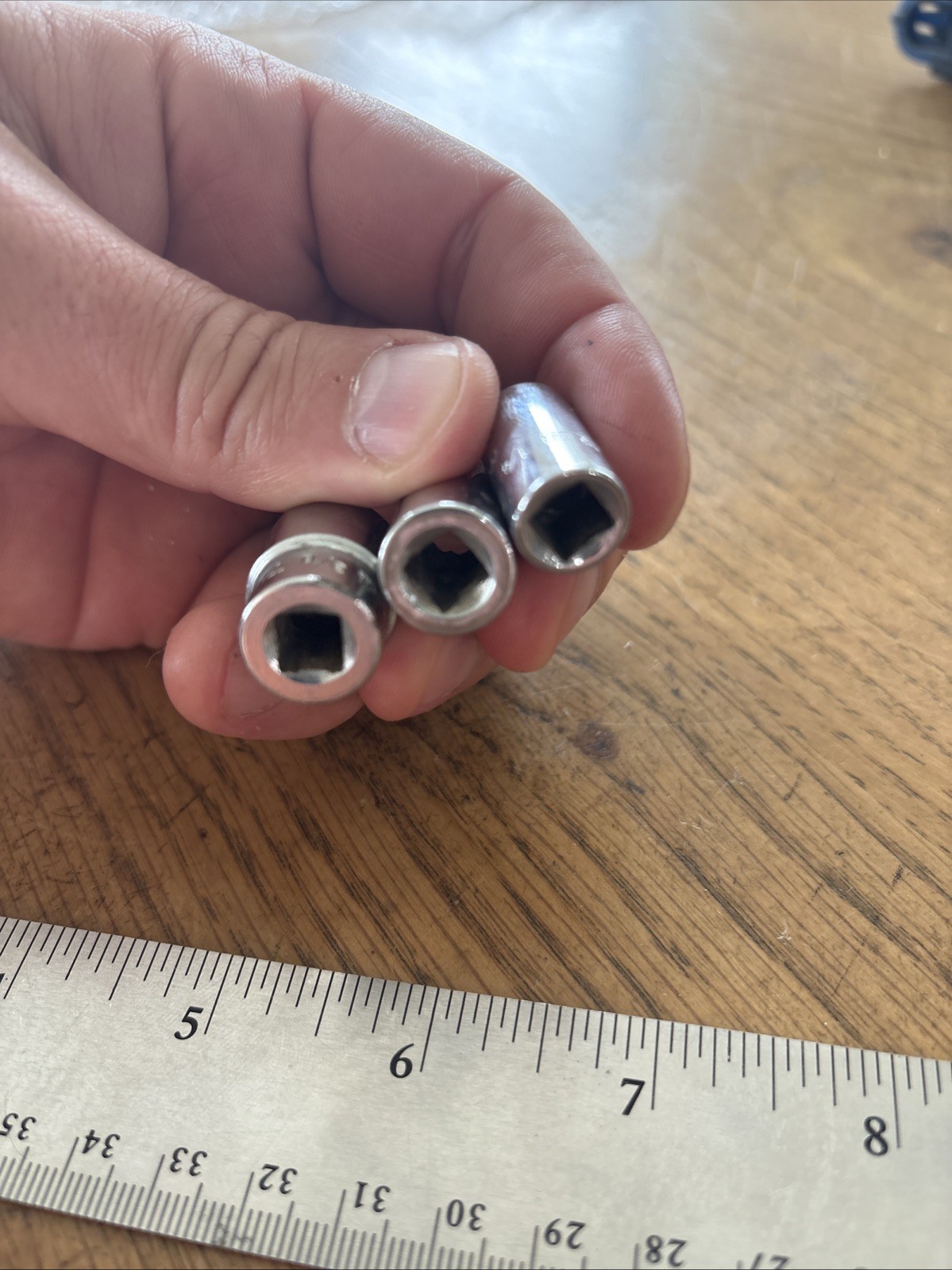 LOT 3 SOCKETS 1/4″ DRIVE Snap-on TM408 TM410 TM412 8-Point LIGHT MARKS