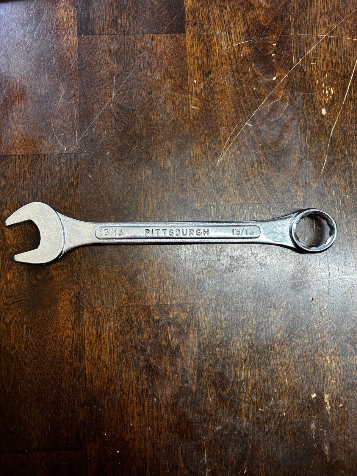 Pittsburgh Chrome Vanadium Combination Standard 13/16 Wrench – 12 Point