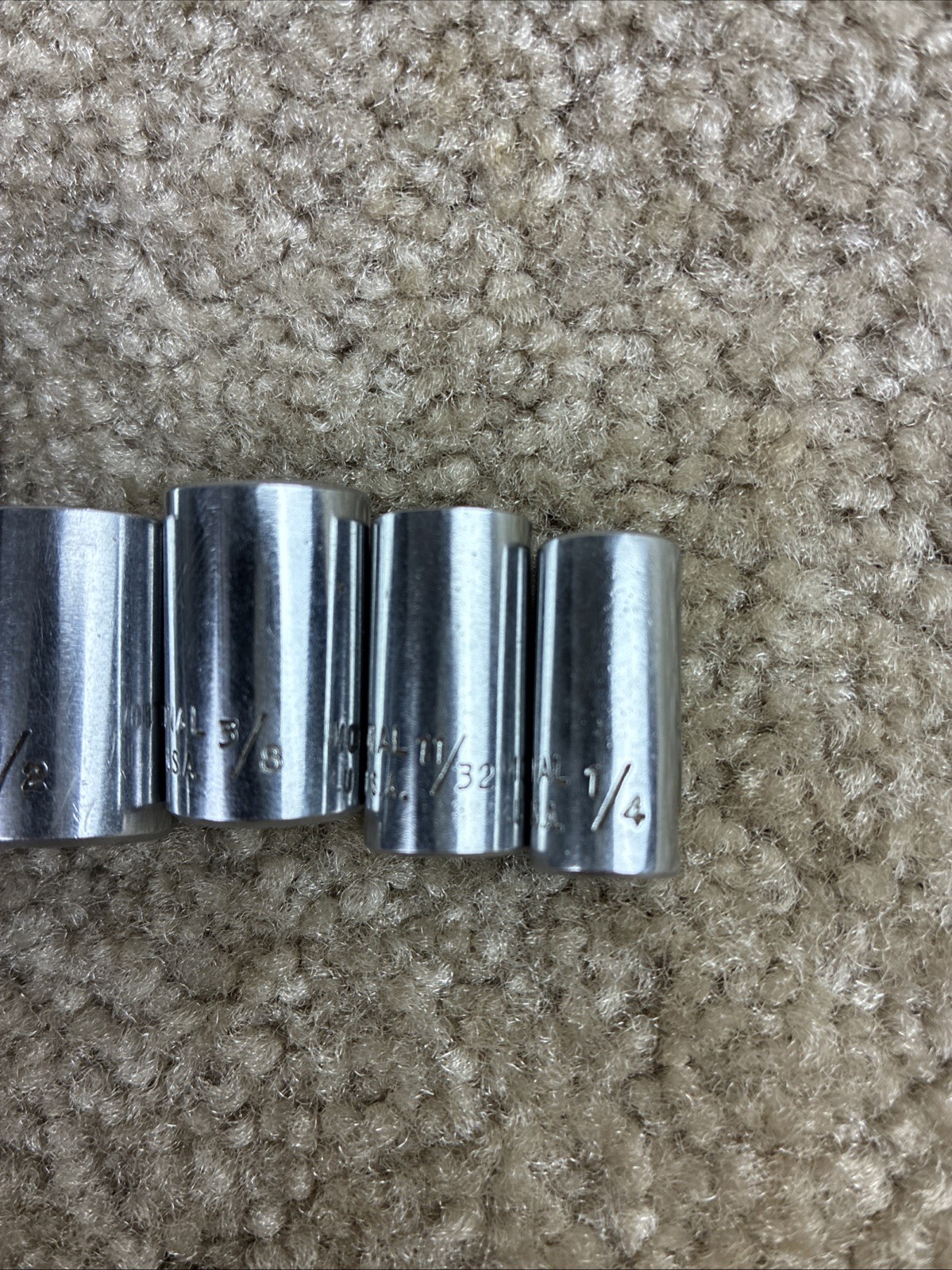 International Harvester 1/4 Drive 5pc.Socket Set SAE Good Condition