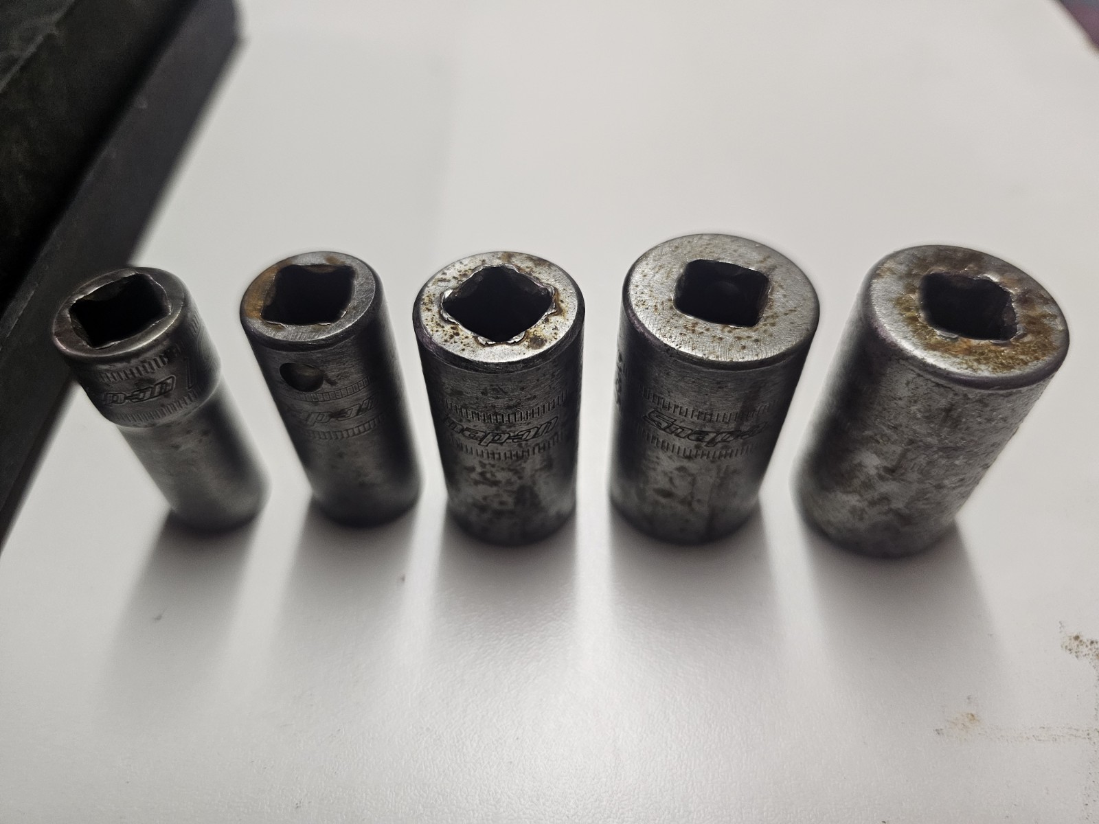 Snap On 3/8″ Drive 6-Point 12mm Semi-Deep Impact Sockets IMFMS10,12,15,17,18
