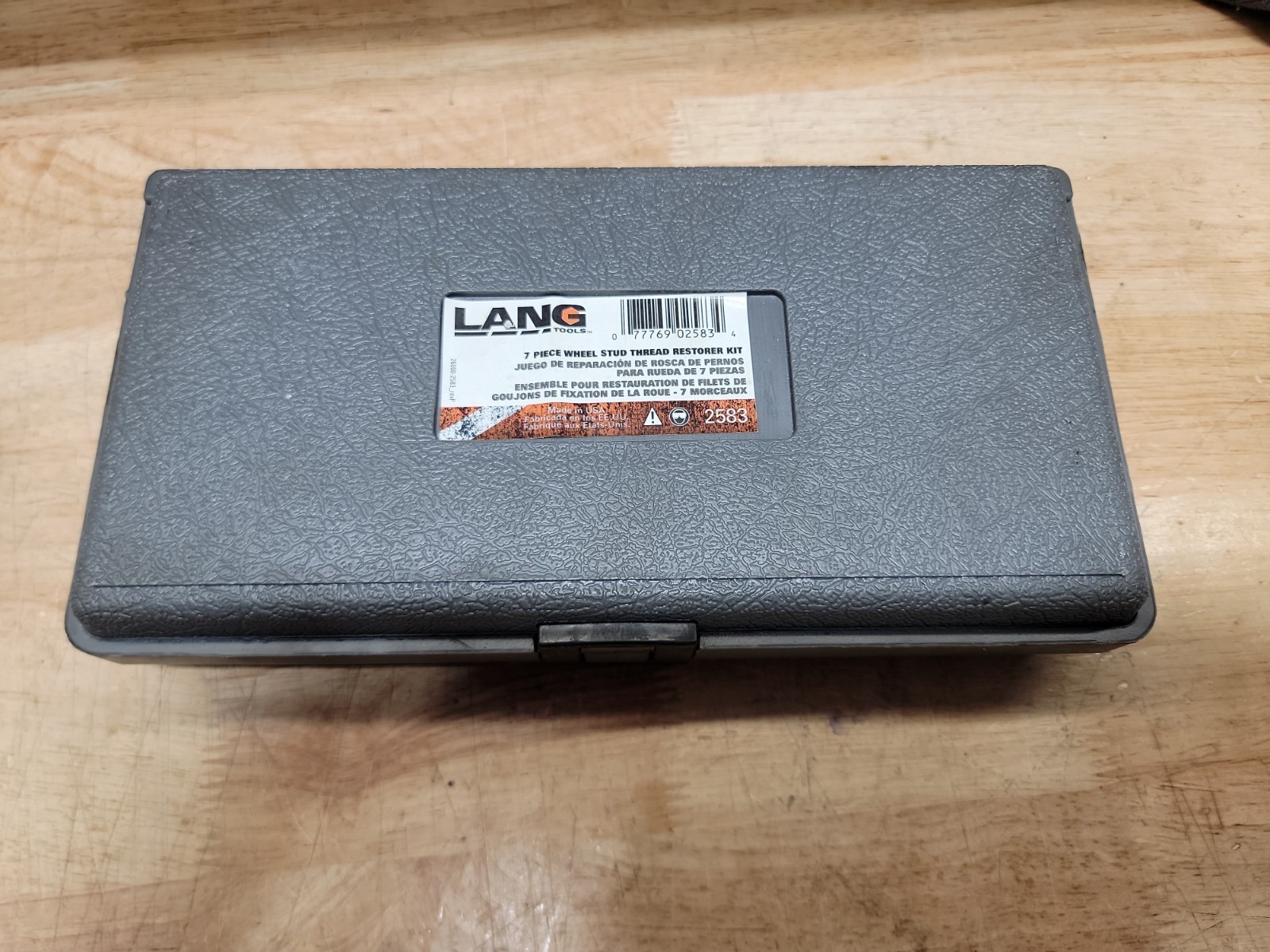 Lang Tools 7-piece Wheel Stud Thread Restorer Kit 2583 W/ Case Mechanic Auto