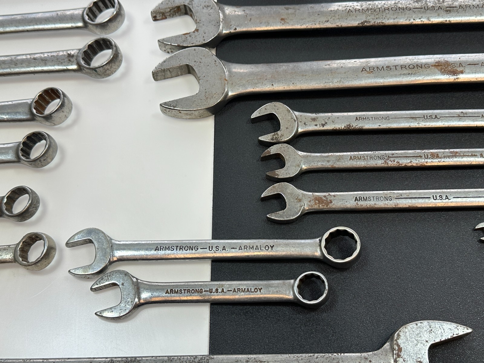 🇺🇸Armstrong Tools USA 16pc Mixed Wrench Lot Including 1-1/2 & 32mm Large Sizes