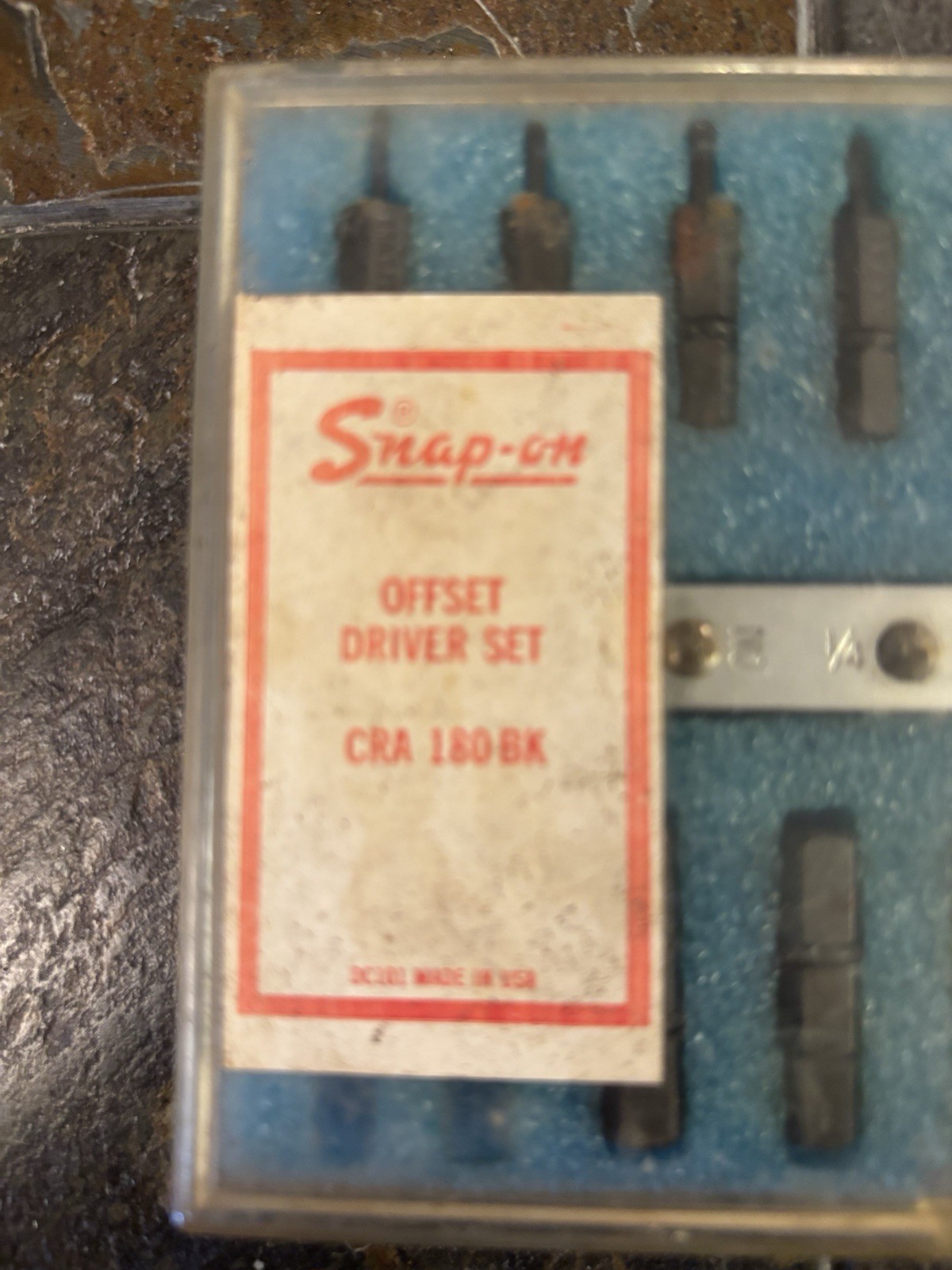Rare Snap-On Offset Ratcheting Box Wrench Set CRA180BK